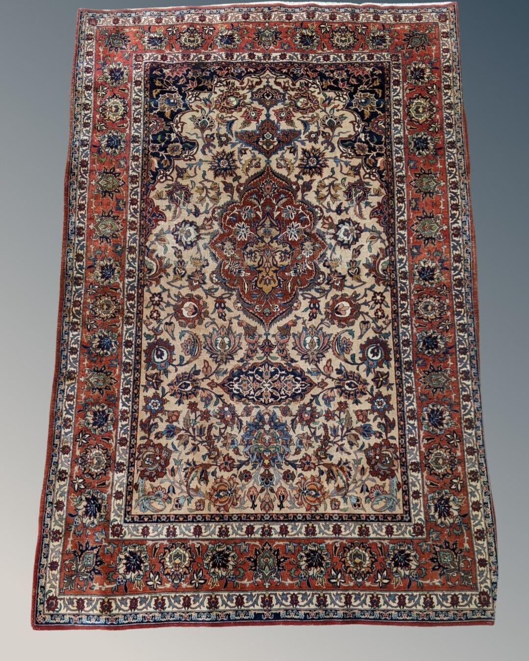 Antique Ishfahan Carpet (1 of 9)
