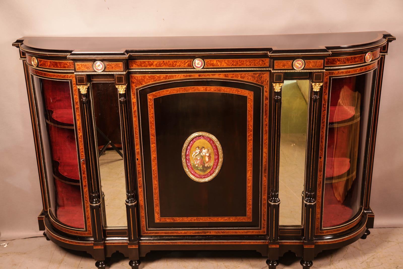 Stunning Ebonized & Amboyner Wood Credenza (1 of 14) Stunning Ebonized & Amboyner Wood Credenza (1 of 14)