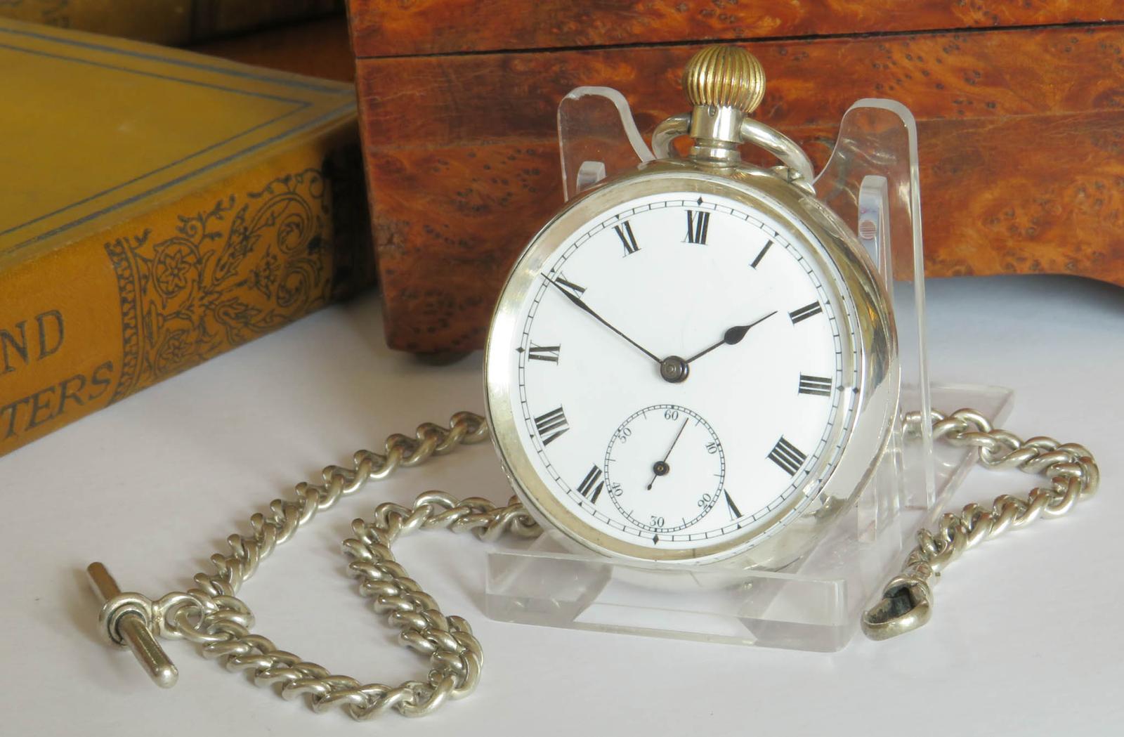 Pocket Watch: Antique 1908 Silver Pocket Watch & Chain (1 of 6) Pocket Watch: Antique 1908 Silver Pocket Watch & Chain (1 of 6)