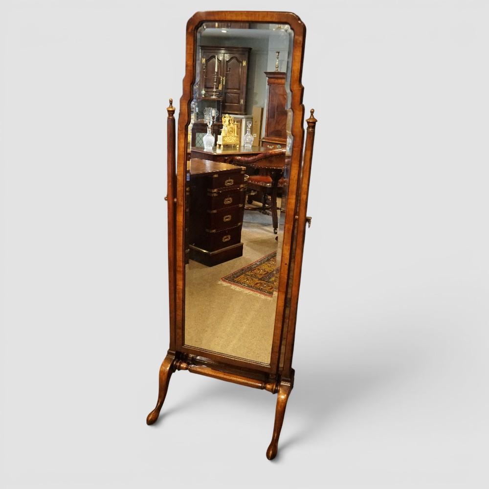 Edwardian Walnut Cheval Mirror (1 of 7) Edwardian Walnut Cheval Mirror (1 of 7)