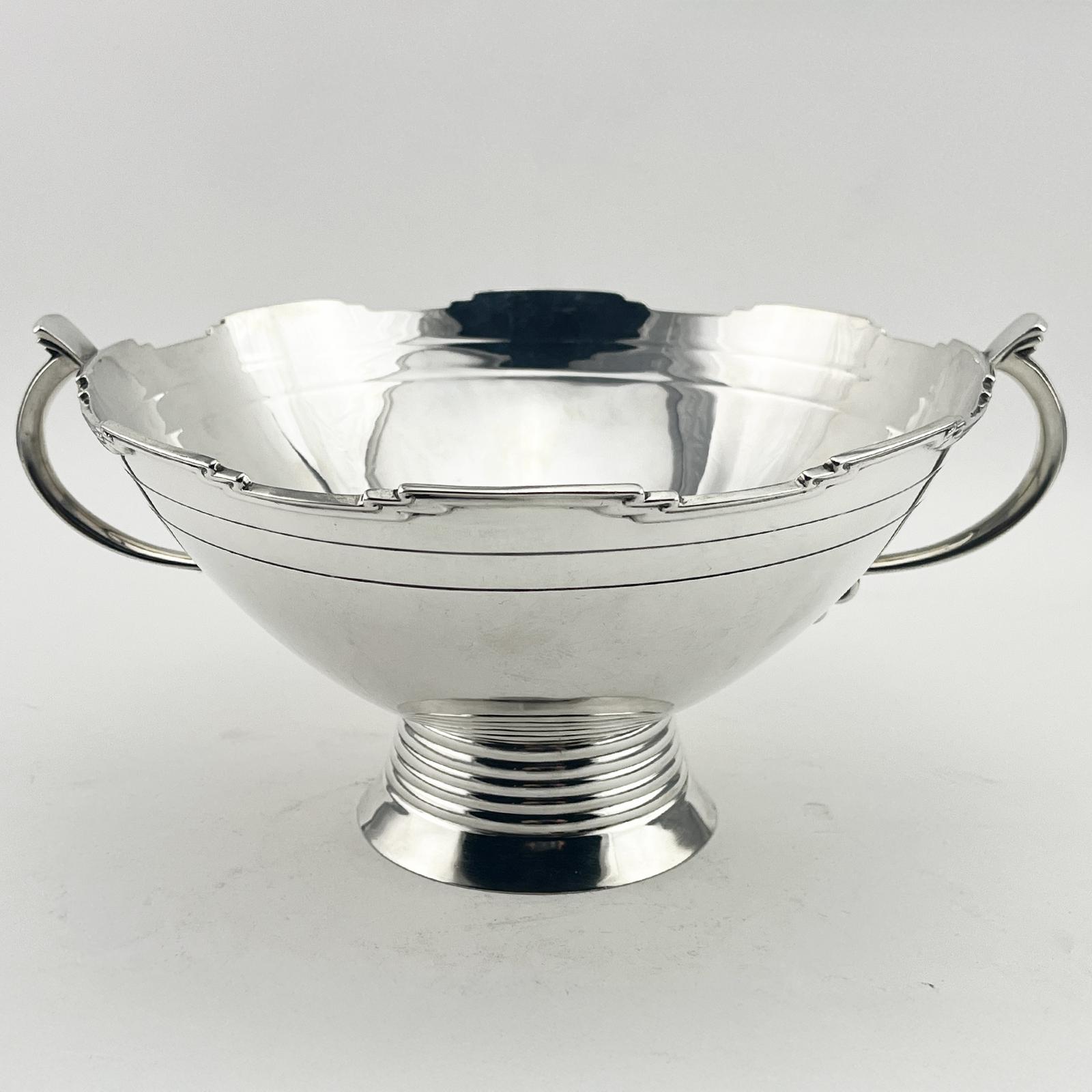 Large Art Deco Sterling Silver Bowl by James Dixon & Sons (1 of 7)