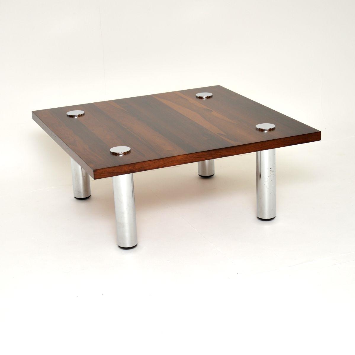 Vintage Rosewood & Chrome Coffee Table by Pieff (1 of 9)
