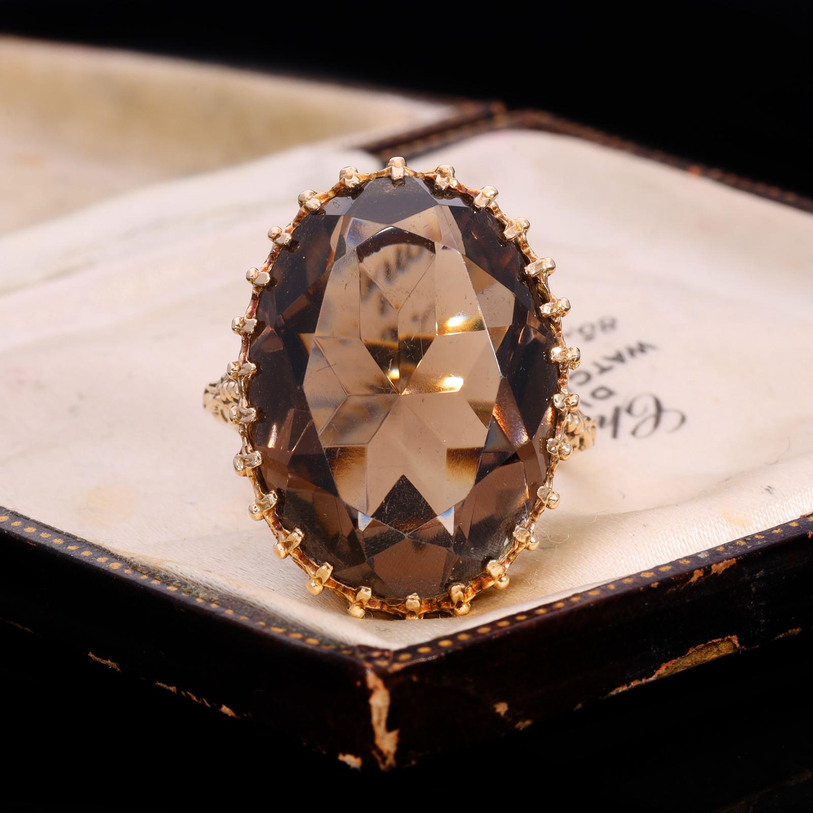 The Vintage 1975 Smoky Quartz Spellbinding Ring (1 of 7)