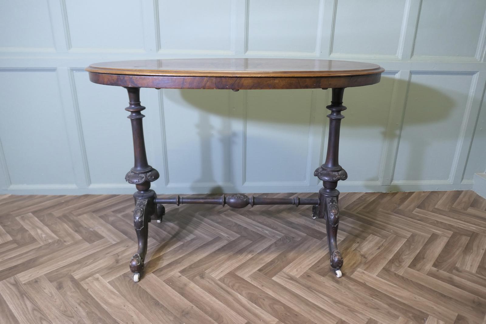 Victorian Oval Walnut Centre or Hall Table (1 of 7)
