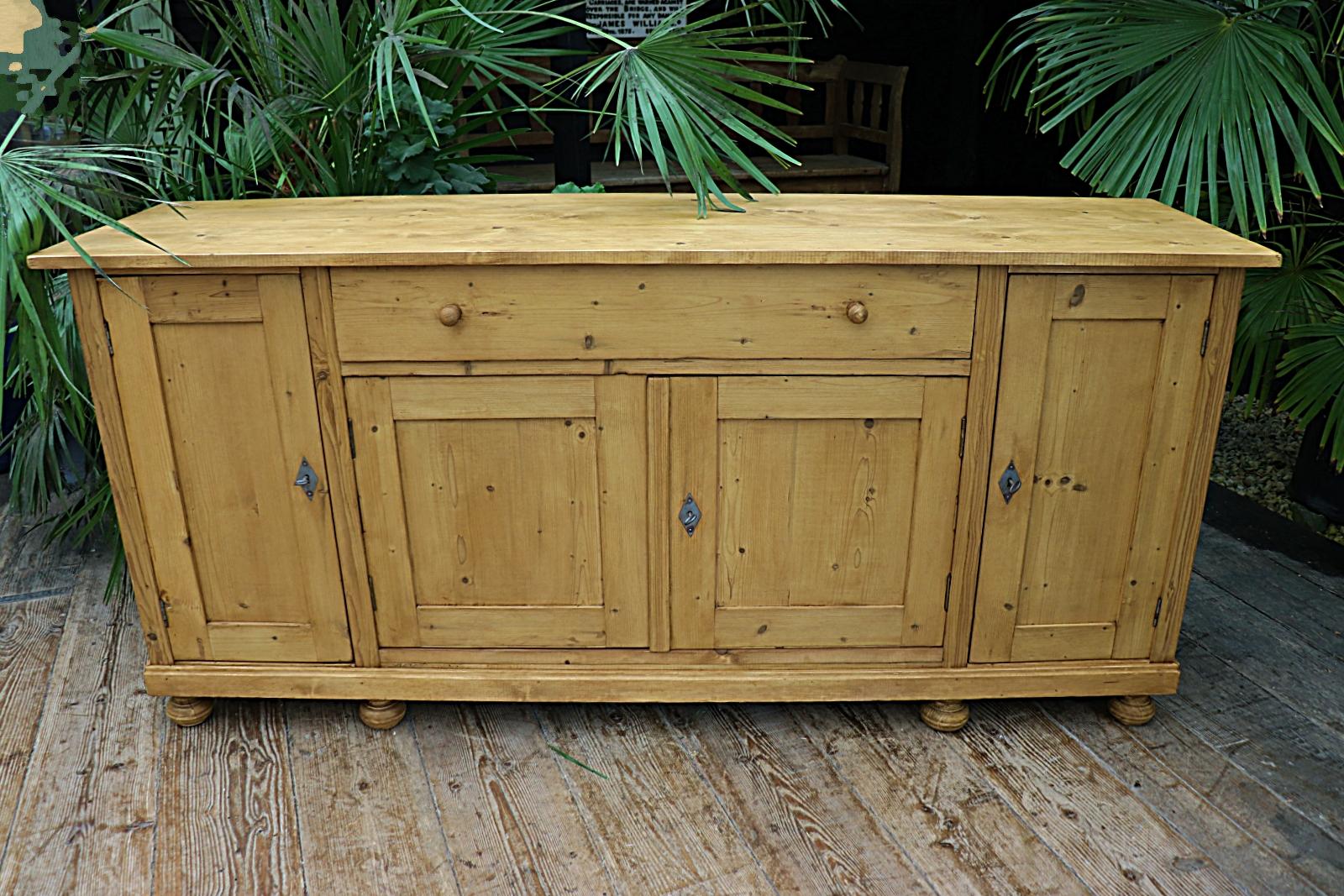 Big! Old 2m Pine Dresser Base  Sideboard / TV Stand (1 of 13)