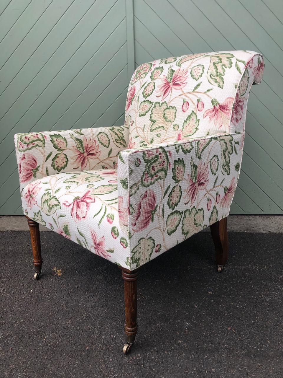 Antique English Upholstered Armchair (1 of 7) Antique English Upholstered Armchair (1 of 7)