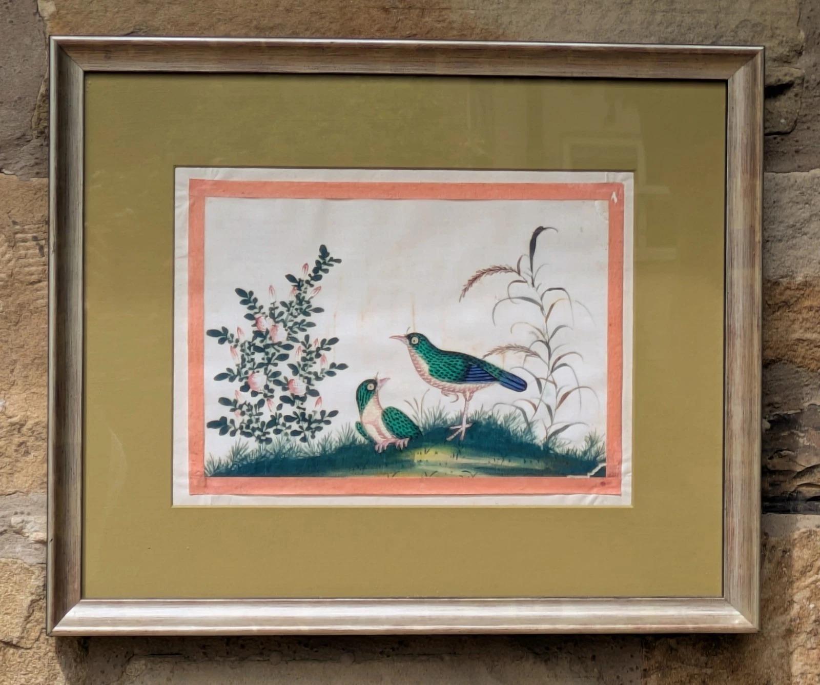 Antique Chinese Watercolour Painting Birds Among Branches (1 of 6)