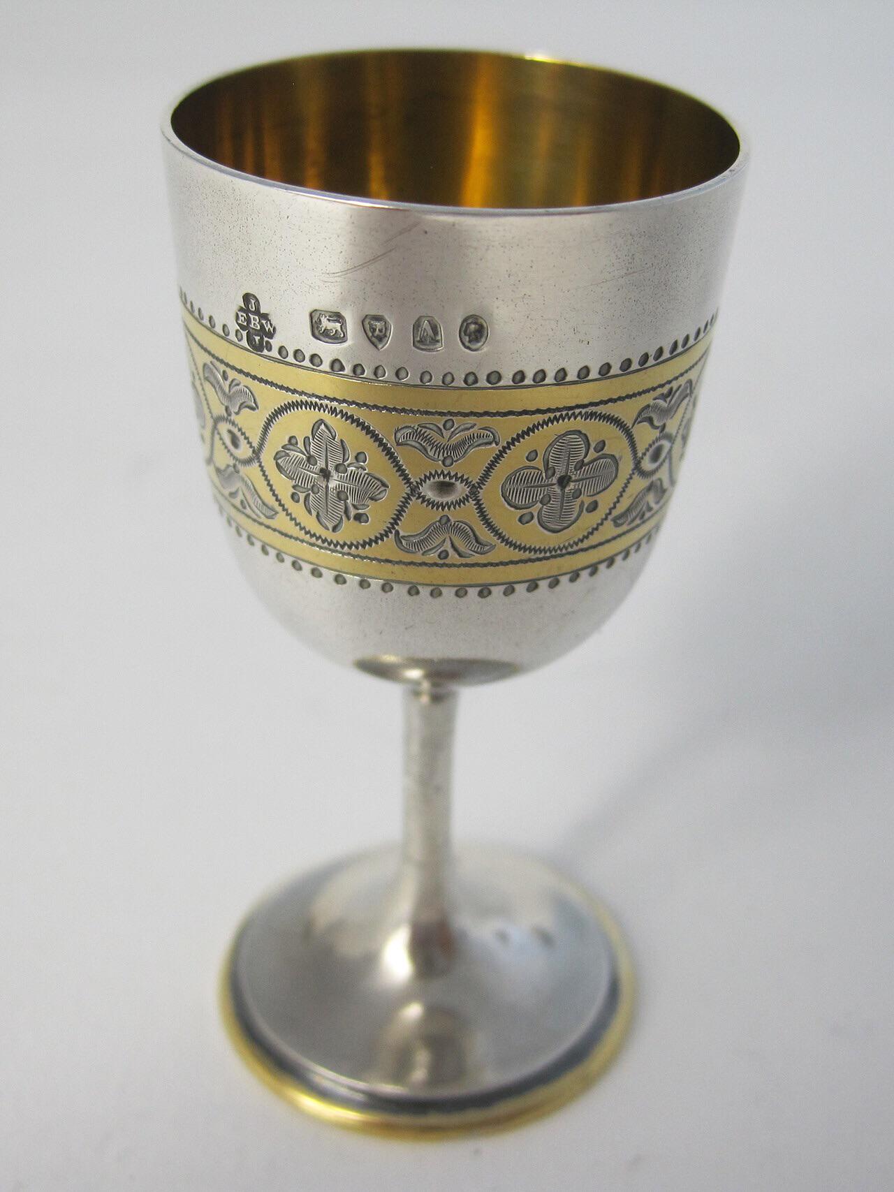 Charming Miniature Victorian Silver Goblet (1 of 5) Charming Miniature Victorian Silver Goblet (1 of 5)