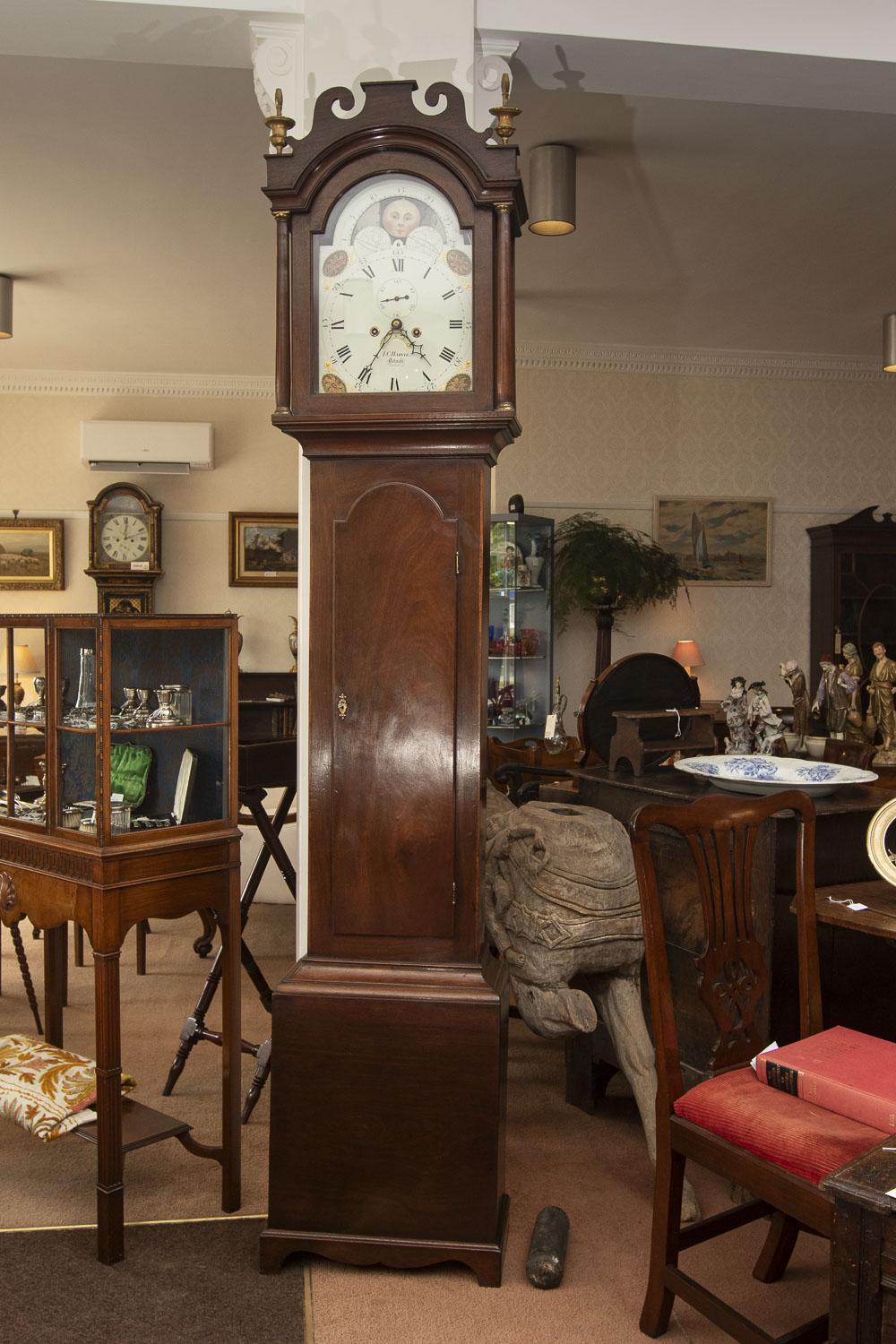 Longcase Clock with Attractive Moon Roller Movement (1 of 6)