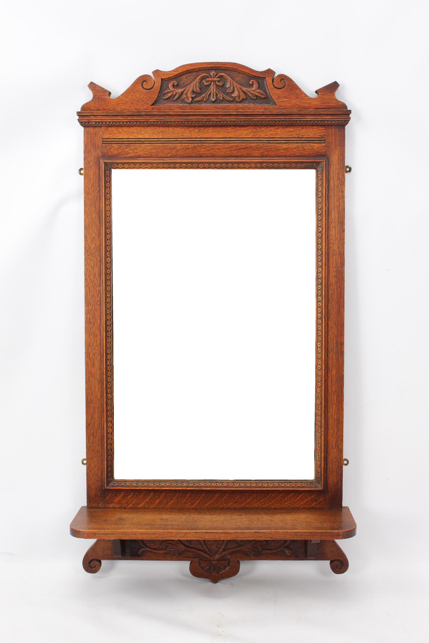 Edwardian Oak Valet Mirror / Hall Mirror (1 of 13) Edwardian Oak Valet Mirror / Hall Mirror (1 of 13)