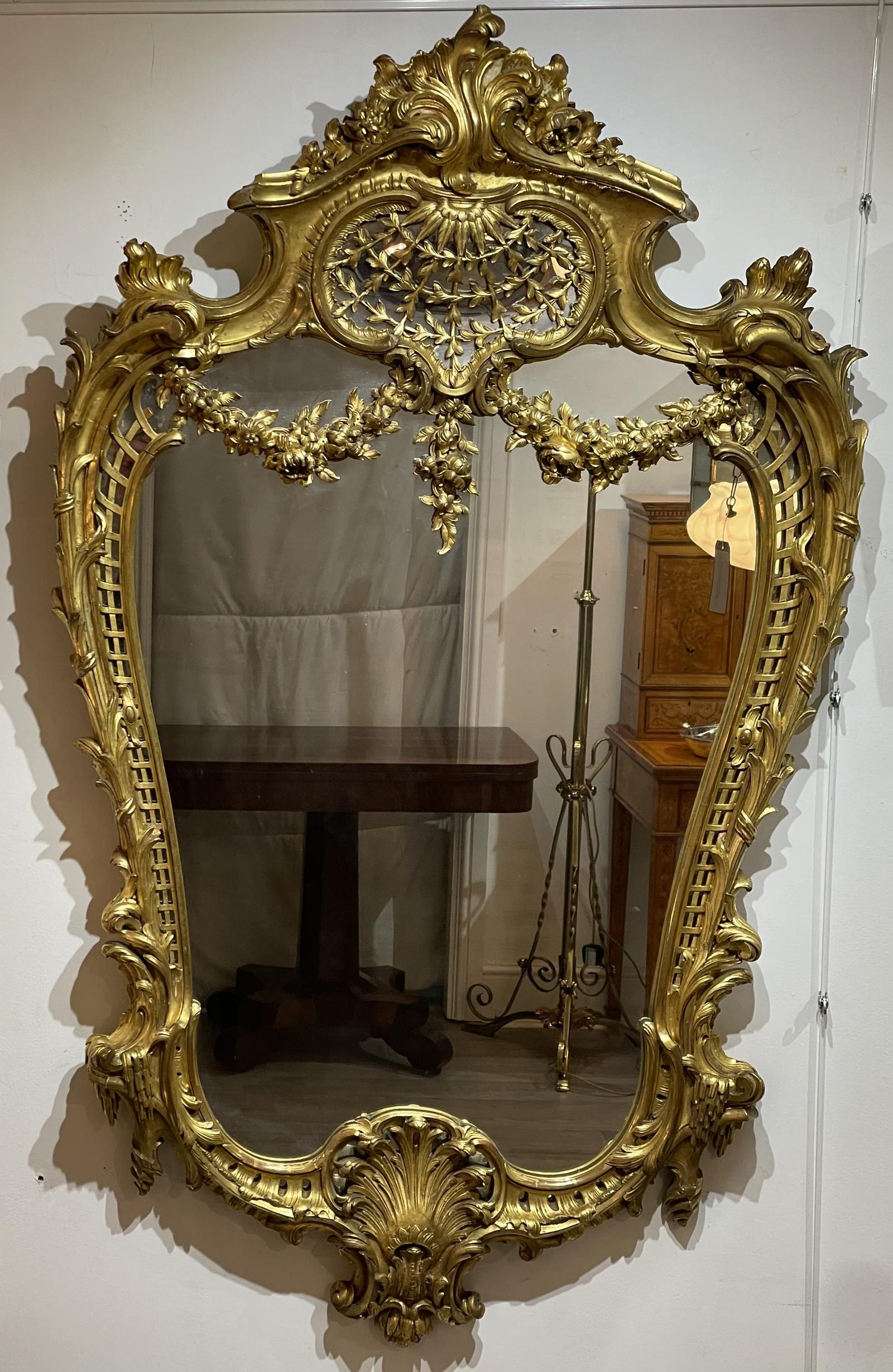 Incredible French Giltwood Wall Mirror by Paul Sormani (1 of 6)