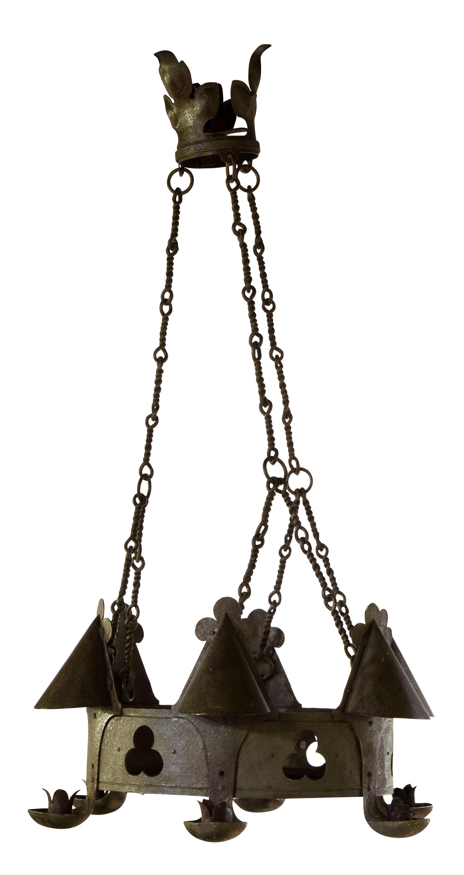Circular iron gothic chandelier (1 of 1)