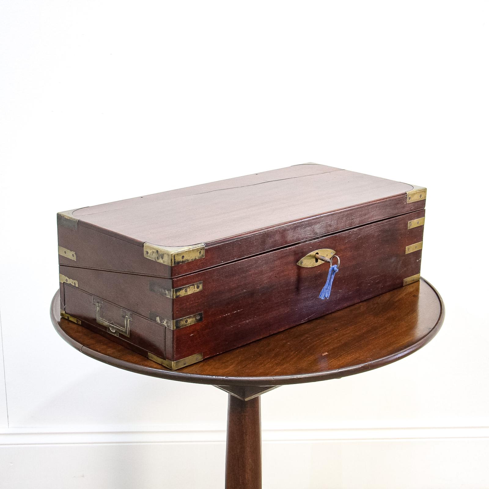 Victorian Mahogany Campaign Writing Slope (1 of 13)