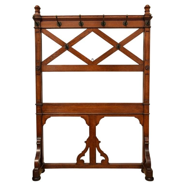 English Victorian Gothic Coat Stand Oak Hall Stand in the Manner of Pugin (1 of 15) English Victorian Gothic Coat Stand Oak Hall Stand in the Manner of Pugin (1 of 15)
