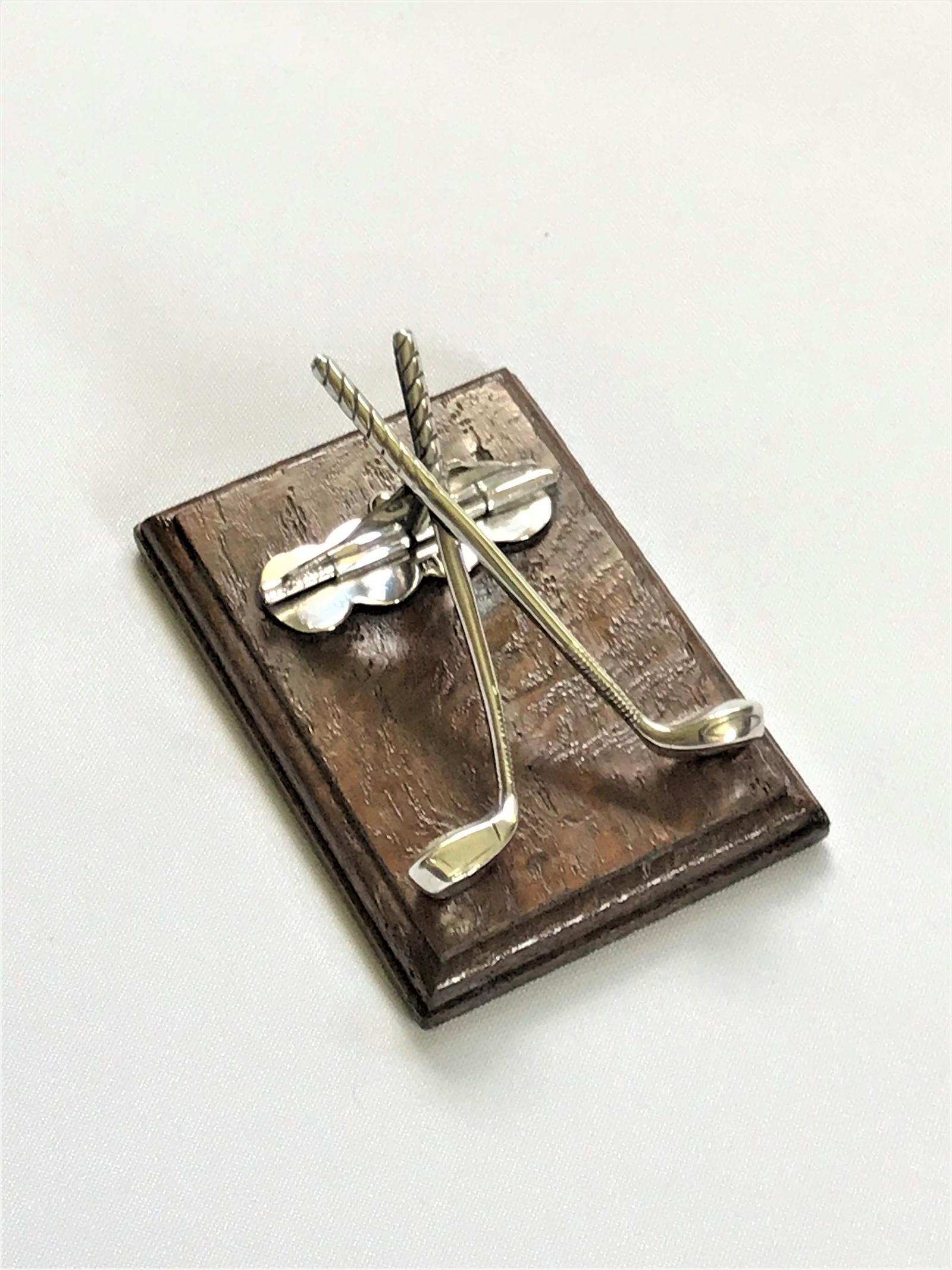 Rare Edwardian Silver Golfing Desk Clip (1 of 5)