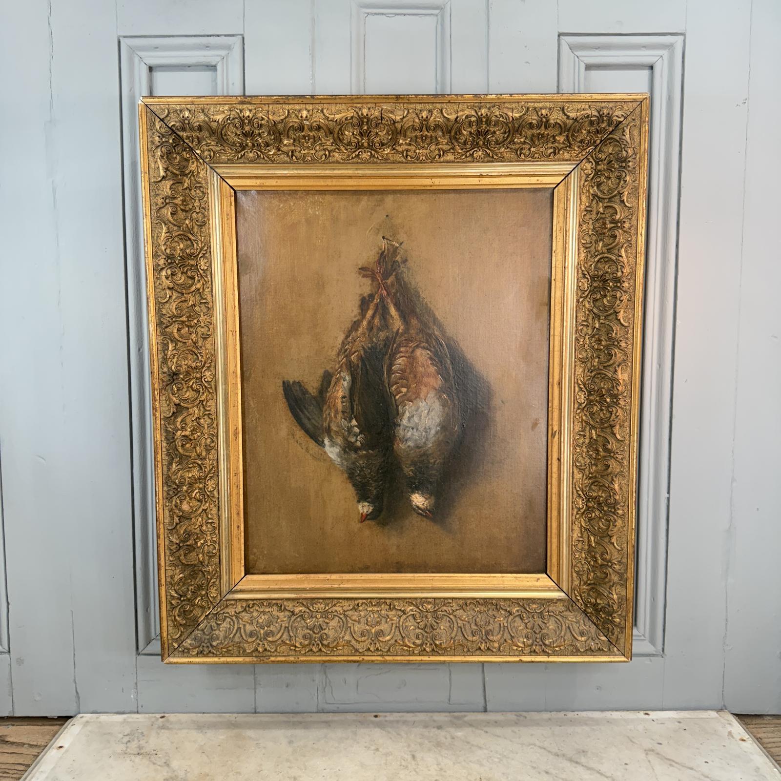 Large Antique French Still Life Oil Painting Study of Game Birds Partridges (1 of 30) Large Antique French Still Life Oil Painting Study of Game Birds Partridges (1 of 30)