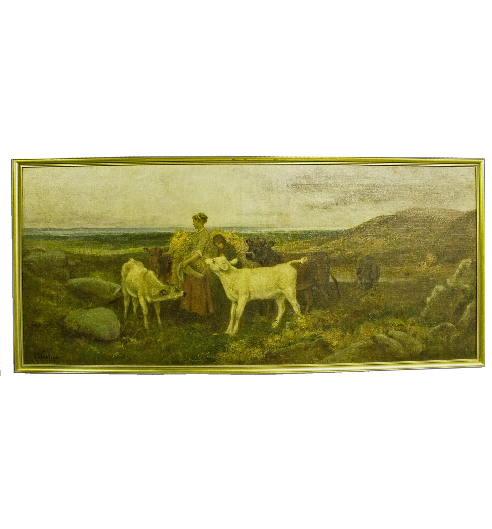 Large Panoramic Landscape Painting. Victorian. Oil on Canvas. H H Emmerson RA (1832-1895) (1 of 10) Large Panoramic Landscape Painting. Victorian. Oil on Canvas. H H Emmerson RA (1832-1895) (1 of 10)