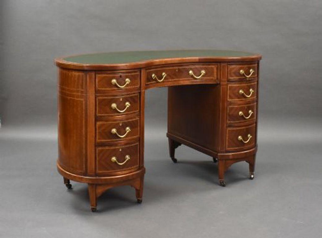 Victorian Mahogany Kidney Shaped Desk by Wolfe & Hollander (1 of 13)