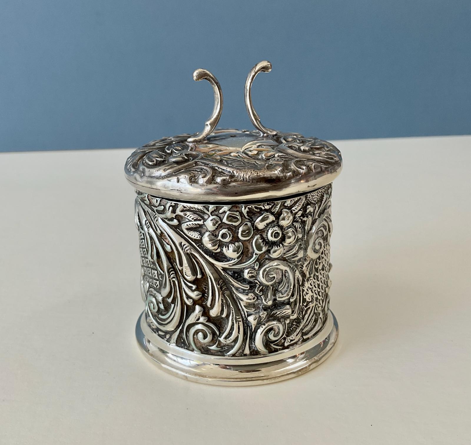 Antique Edwardian Silver String or Twine Box (1 of 6)