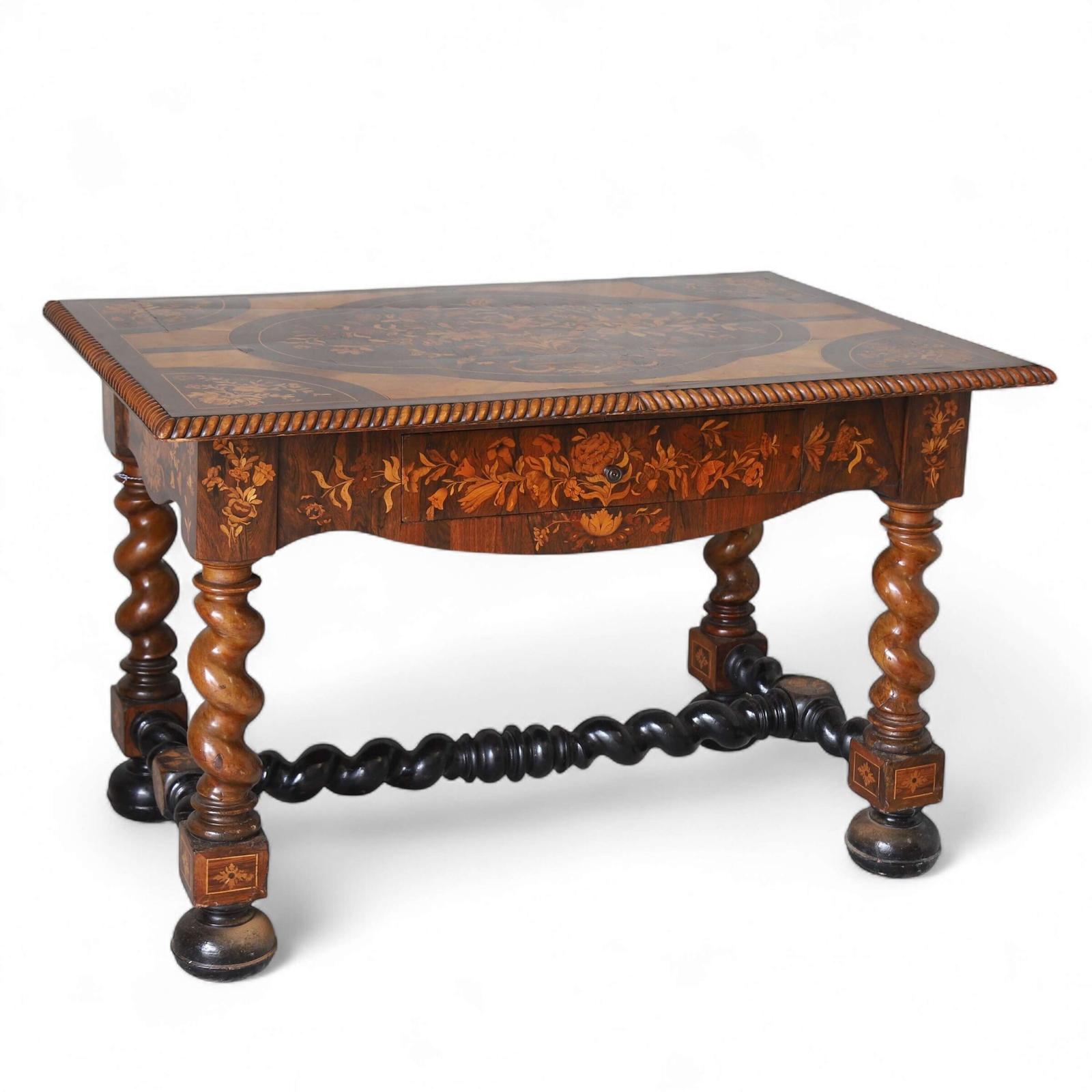 Exceptional Early 19th Century Dutch Marquetry Inlaid Centre Table (1 of 18)