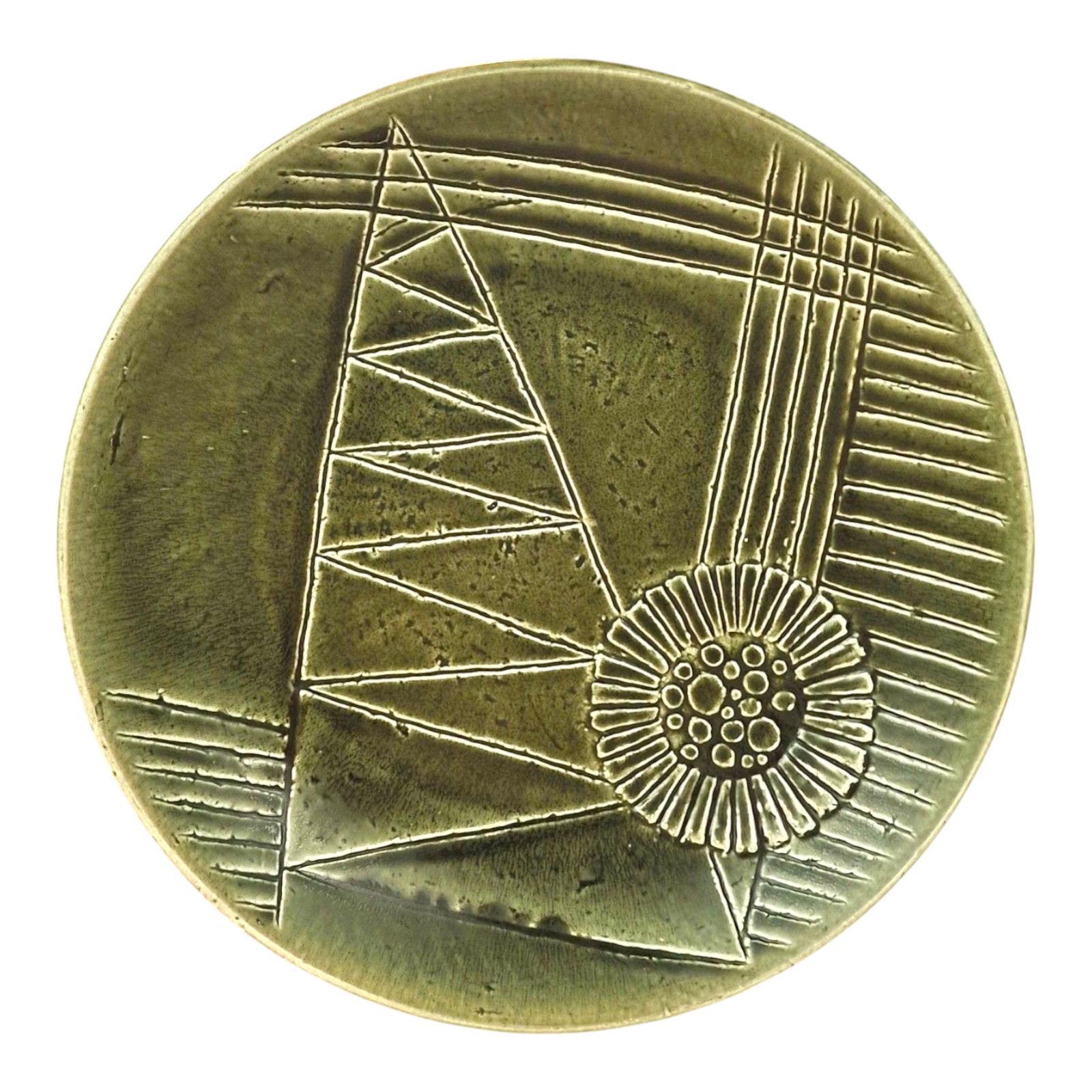 Striking Mid Century Scandinavian Large Zenit Charger by Famed Danish Designer Gunnar Nylund for Rörstrand c.1960 (1 of 18)