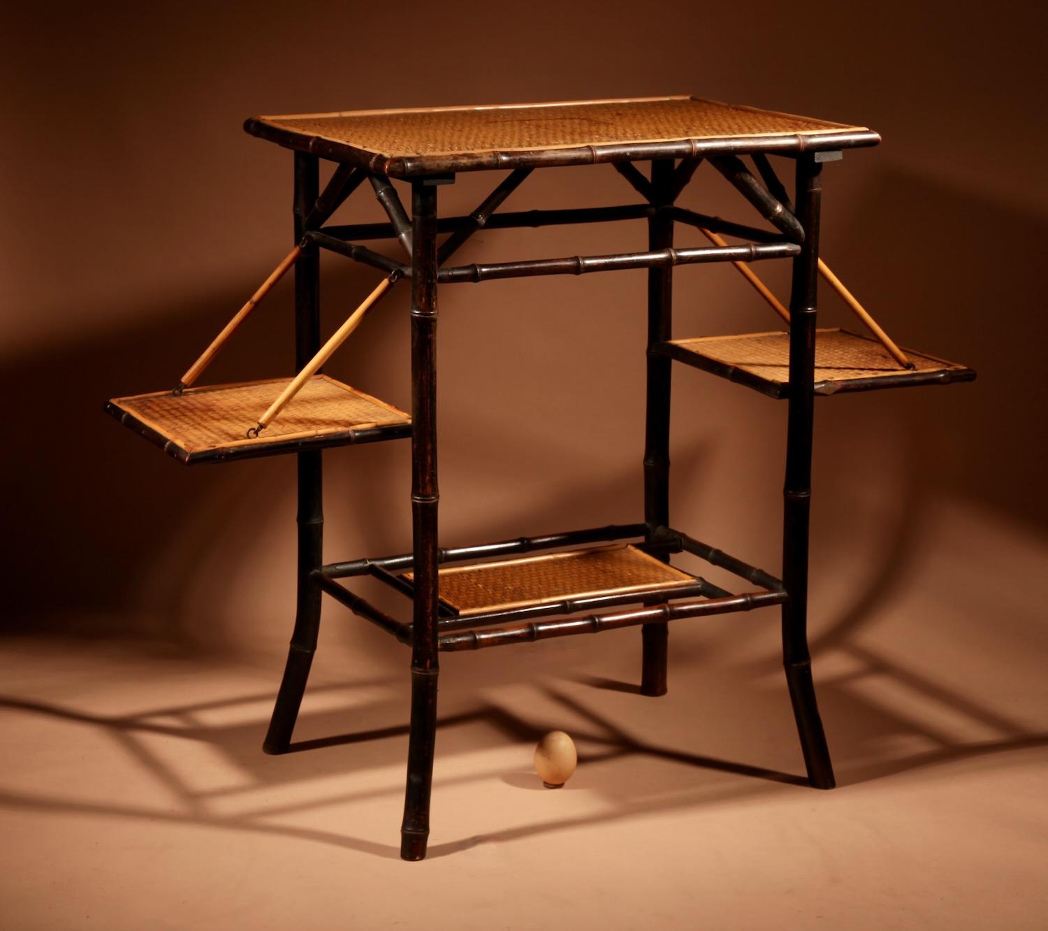 Anglo Indian In The Aesthetic Movement Style Ebonised Bamboo And Woven Reed Coffee/Tea Table (1 of 10)