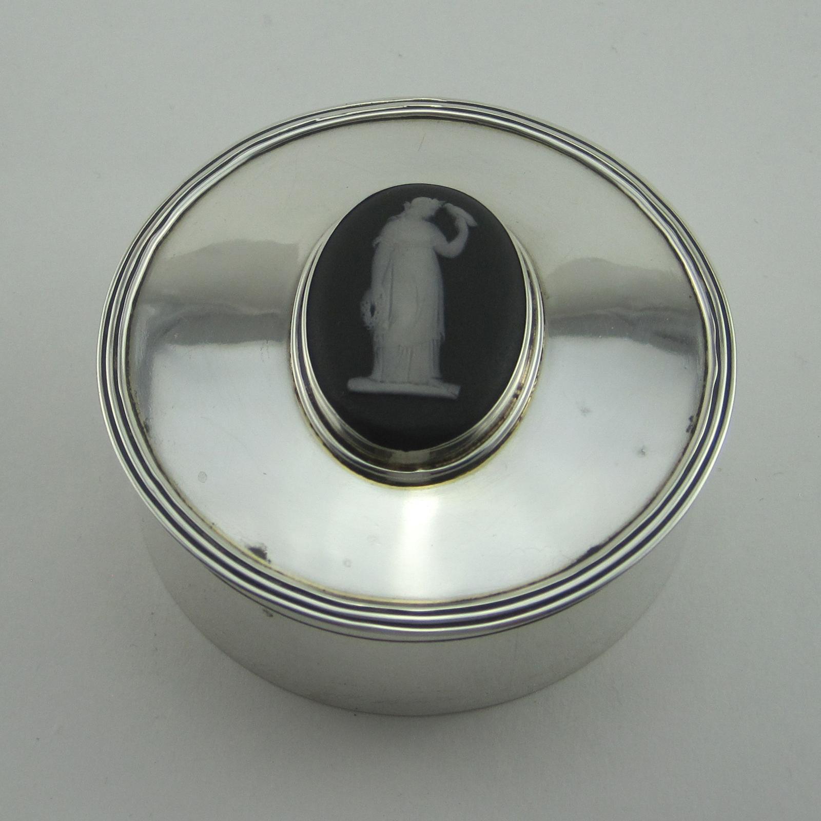 Chester Silver Circular Box with Wedgwood Plaque (1 of 6) Chester Silver Circular Box with Wedgwood Plaque (1 of 6)