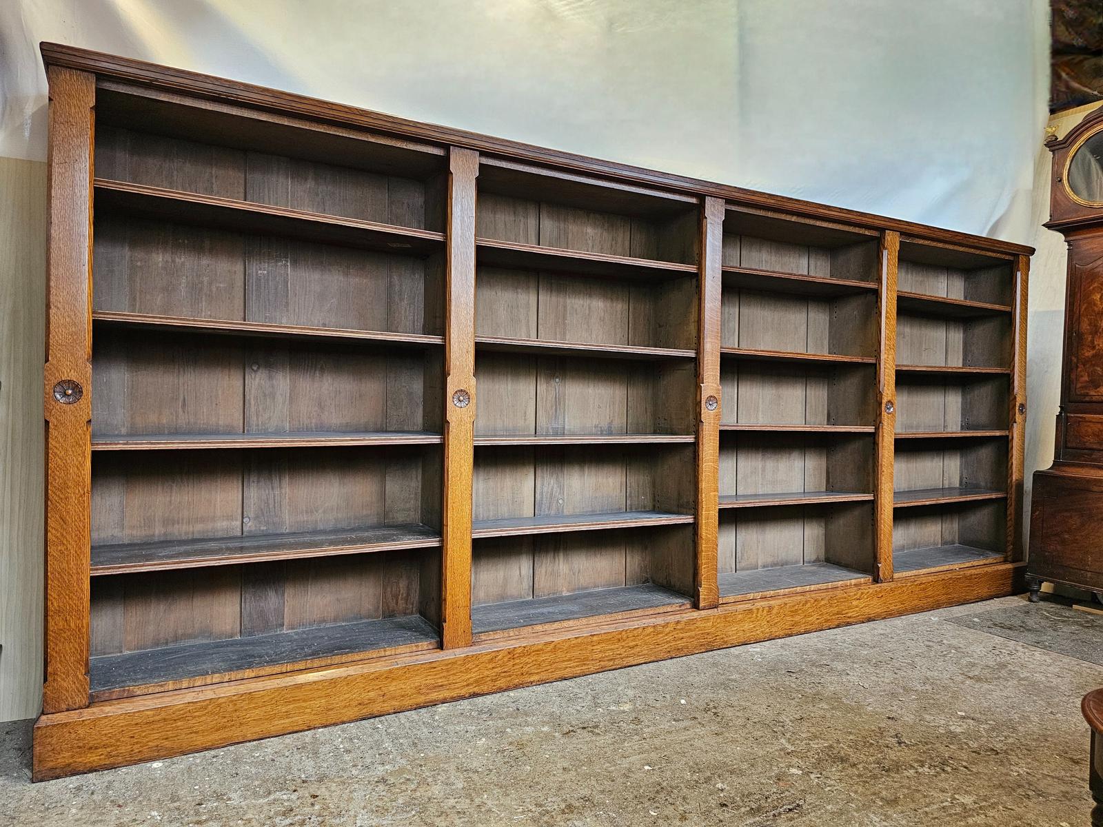 Large Open Front Bookcase - Victorian (1 of 9)