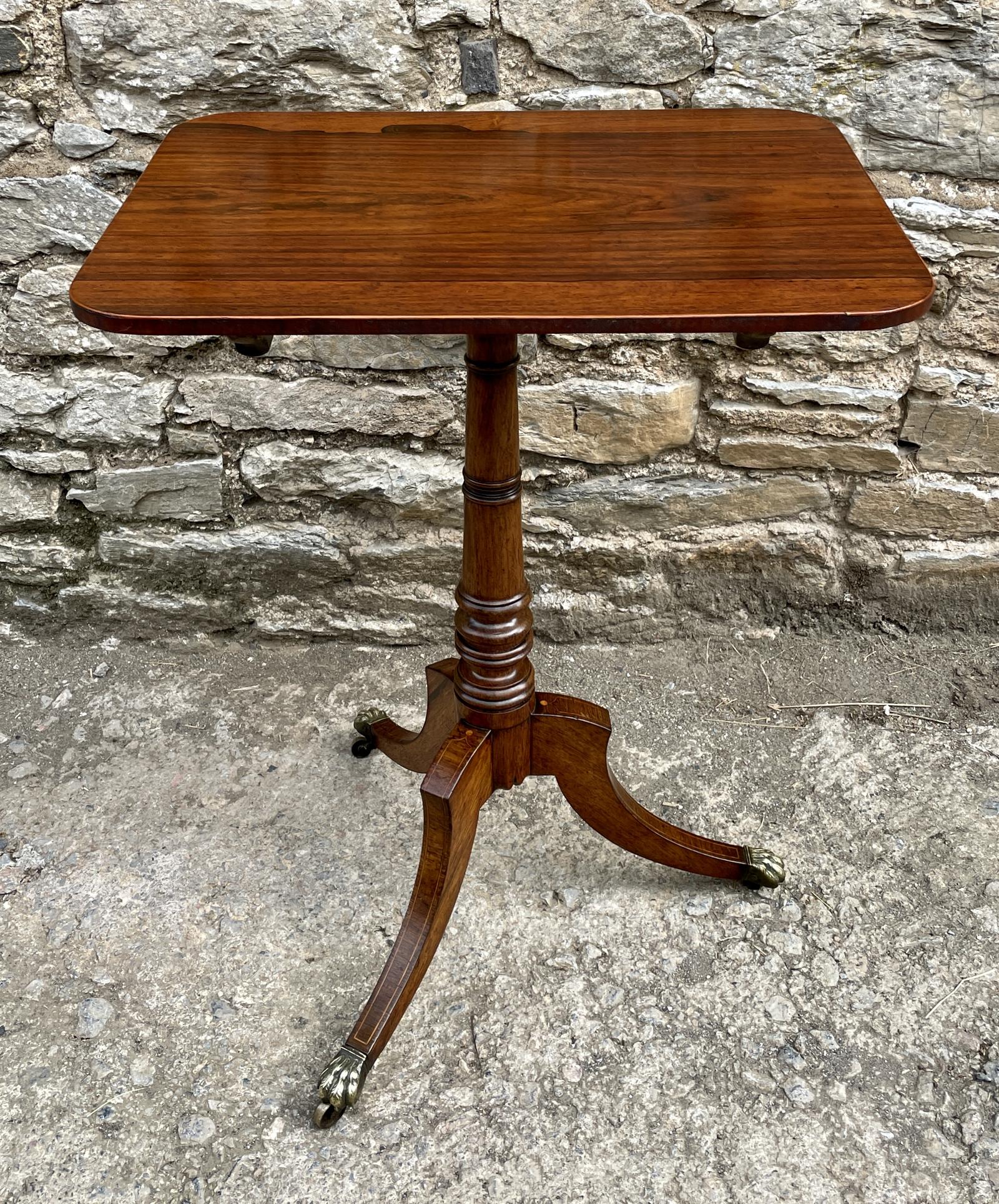 Antique Regency Rosewood Tilt Top Wine Table (1 of 32) Antique Regency Rosewood Tilt Top Wine Table (1 of 32)