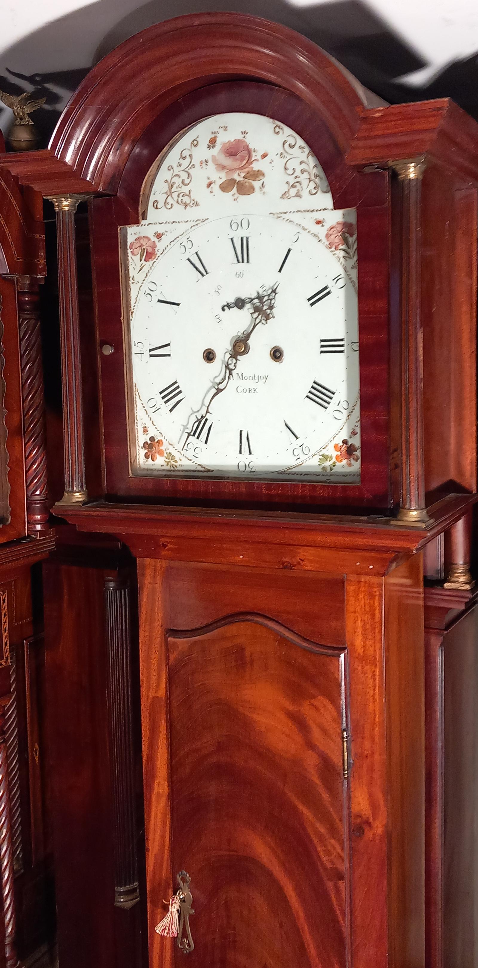 Antique  Mahogany " Cork " Longcase Clock (1 of 6)