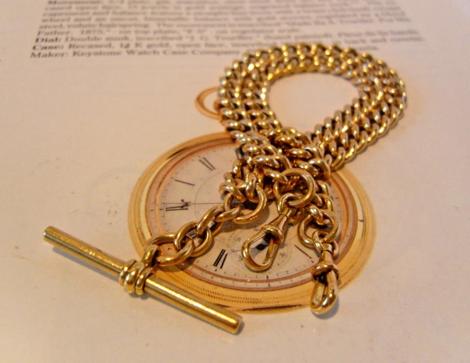 Victorian Pocket Watch Chain 10ct Rose Rolled Gold 1890s Double Albert 40.1g (1 of 10) Victorian Pocket Watch Chain 10ct Rose Rolled Gold 1890s Double Albert 40.1g (1 of 10)