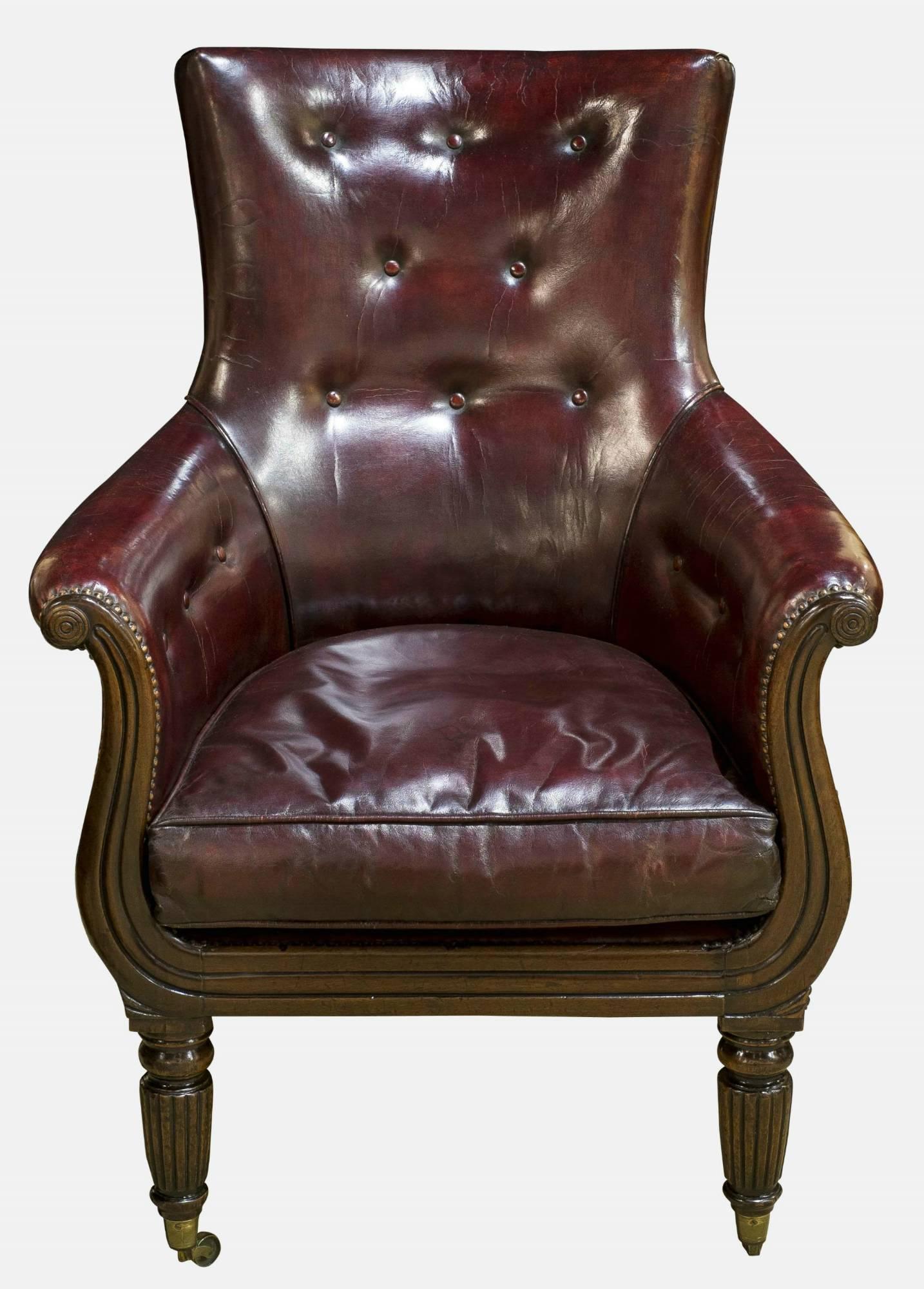 Regency Mahogany Library Chair (1 of 1) Regency Mahogany Library Chair (1 of 1)