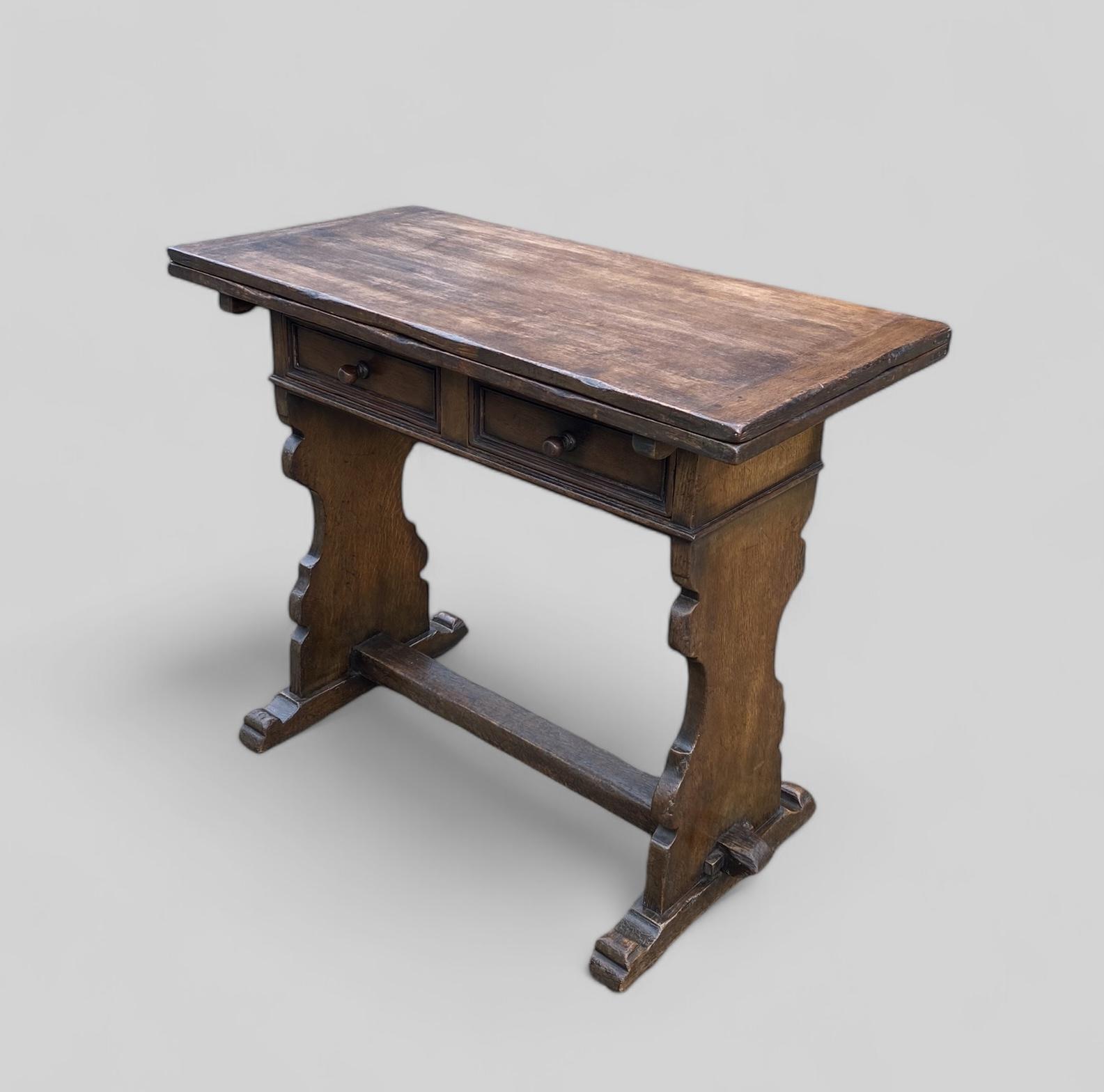 Rotating & Folding Ipswich Oak Two Drawer Hall Table (1 of 13)
