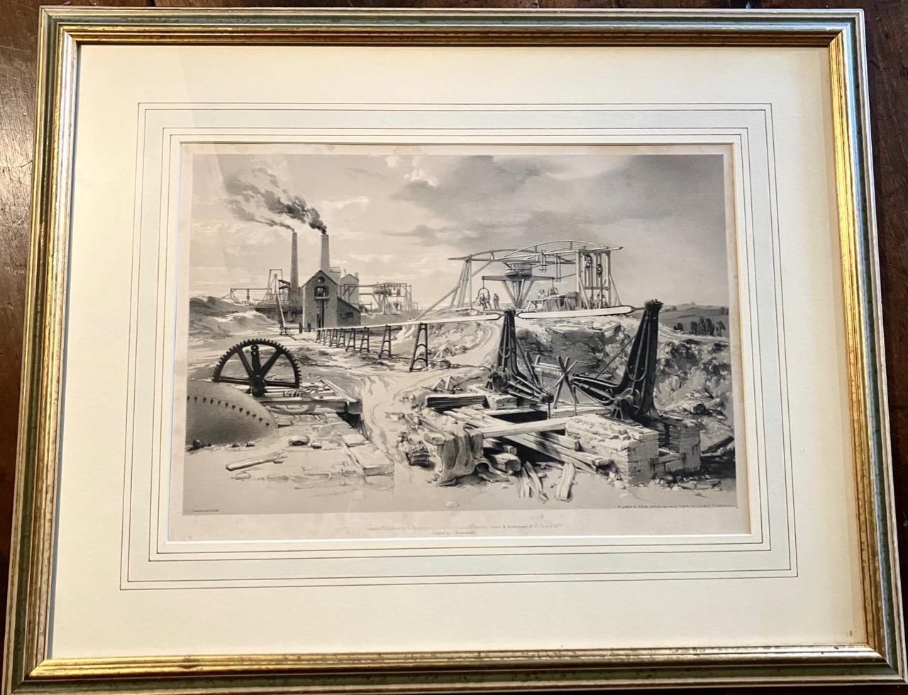 1839 Lithograph of Pumps for Draining the Kilsby Tunnel Northamptonshire Railway (1 of 3) 1839 Lithograph of Pumps for Draining the Kilsby Tunnel Northamptonshire Railway (1 of 3)