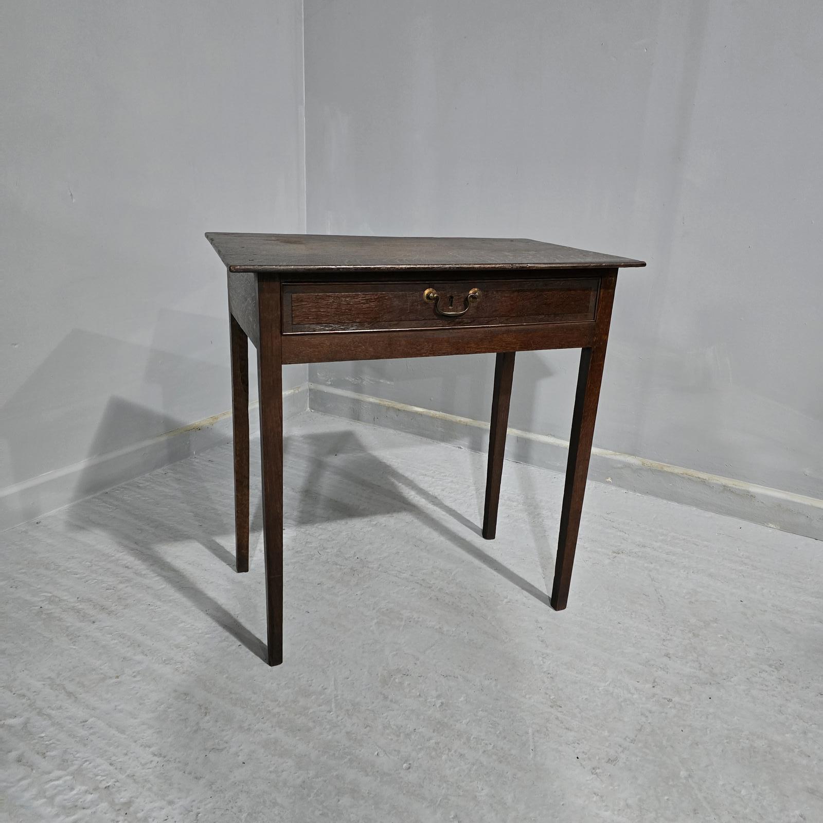 18th Century Oak Side Table (1 of 8)