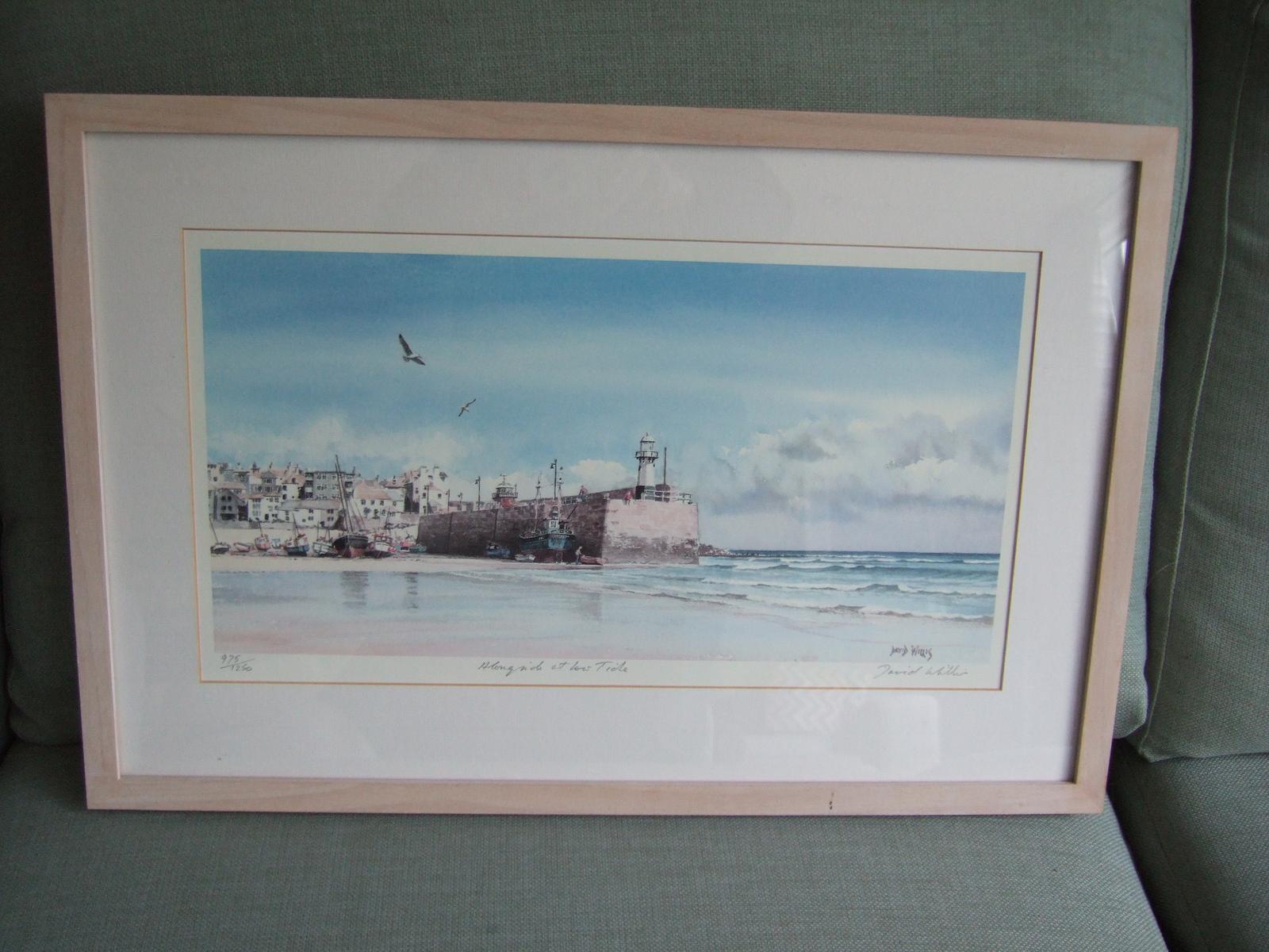 David Willis: Signed Print of St Ives, Cornwall "Alongside at Low Tide" (1 of 5)