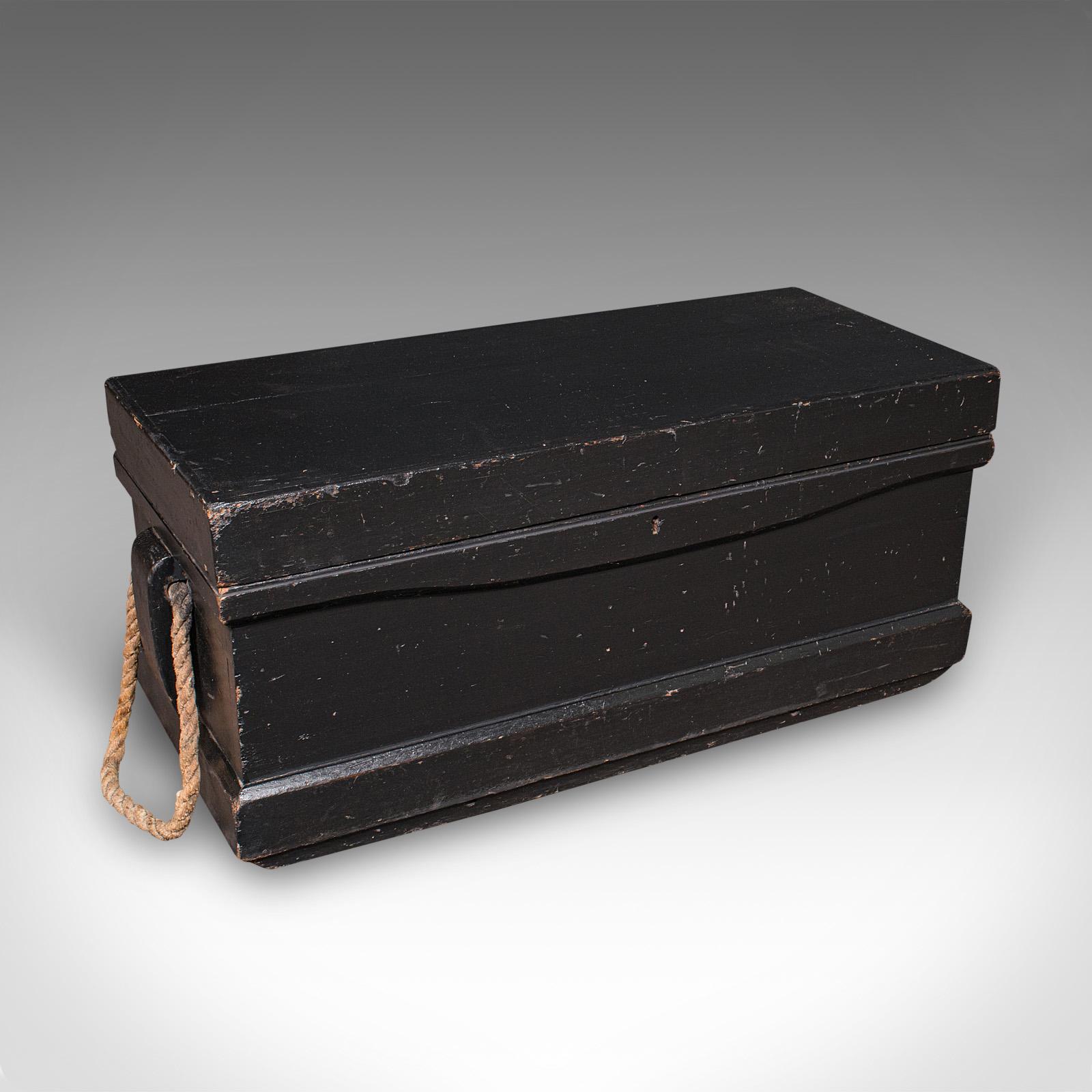 Antique Shipwright’s Tool Chest, English, Ebonised, Workman’s Trunk, Victorian (1 of 12)