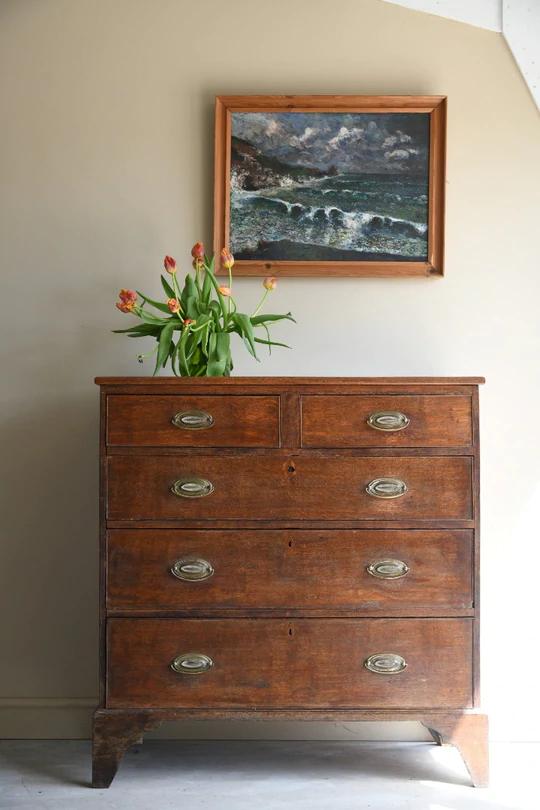 Antique Oak Chest Of Drawers (1 of 12) Antique Oak Chest Of Drawers (1 of 12)