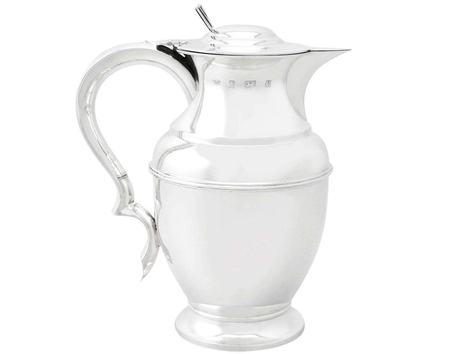 Sterling Silver Lidded Beer / Water Jug - Antique Edwardian 1904 (1 of 9) Sterling Silver Lidded Beer / Water Jug - Antique Edwardian 1904 (1 of 9)