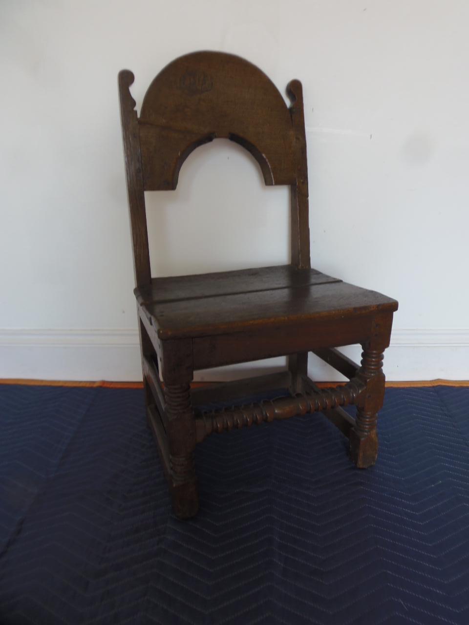 Seventeenth Century Oak Back Stool (1 of 10) Seventeenth Century Oak Back Stool (1 of 10)