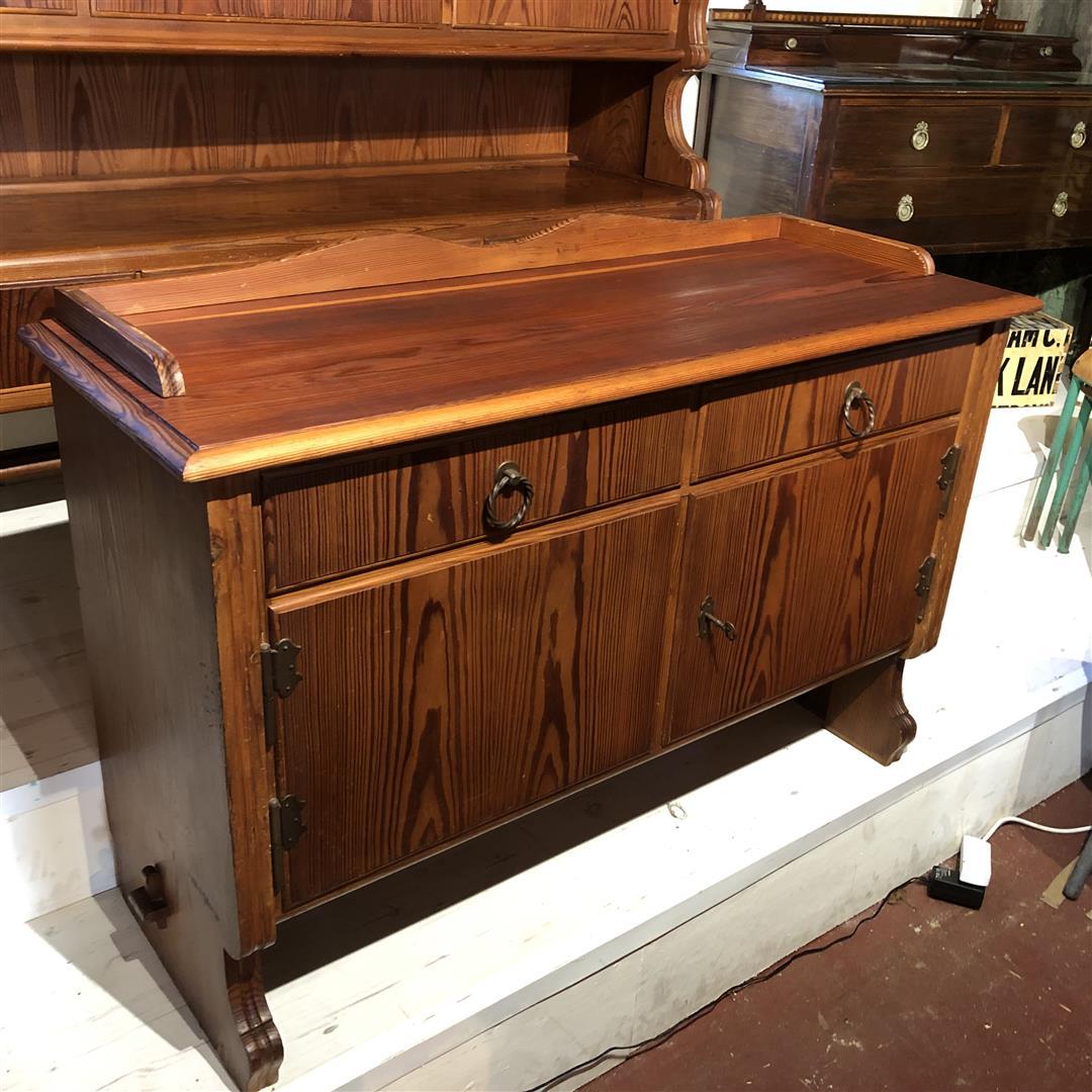 Unusual Mid Century Pitch Pine Sideboard Czech Made 1950s (1 of 11)