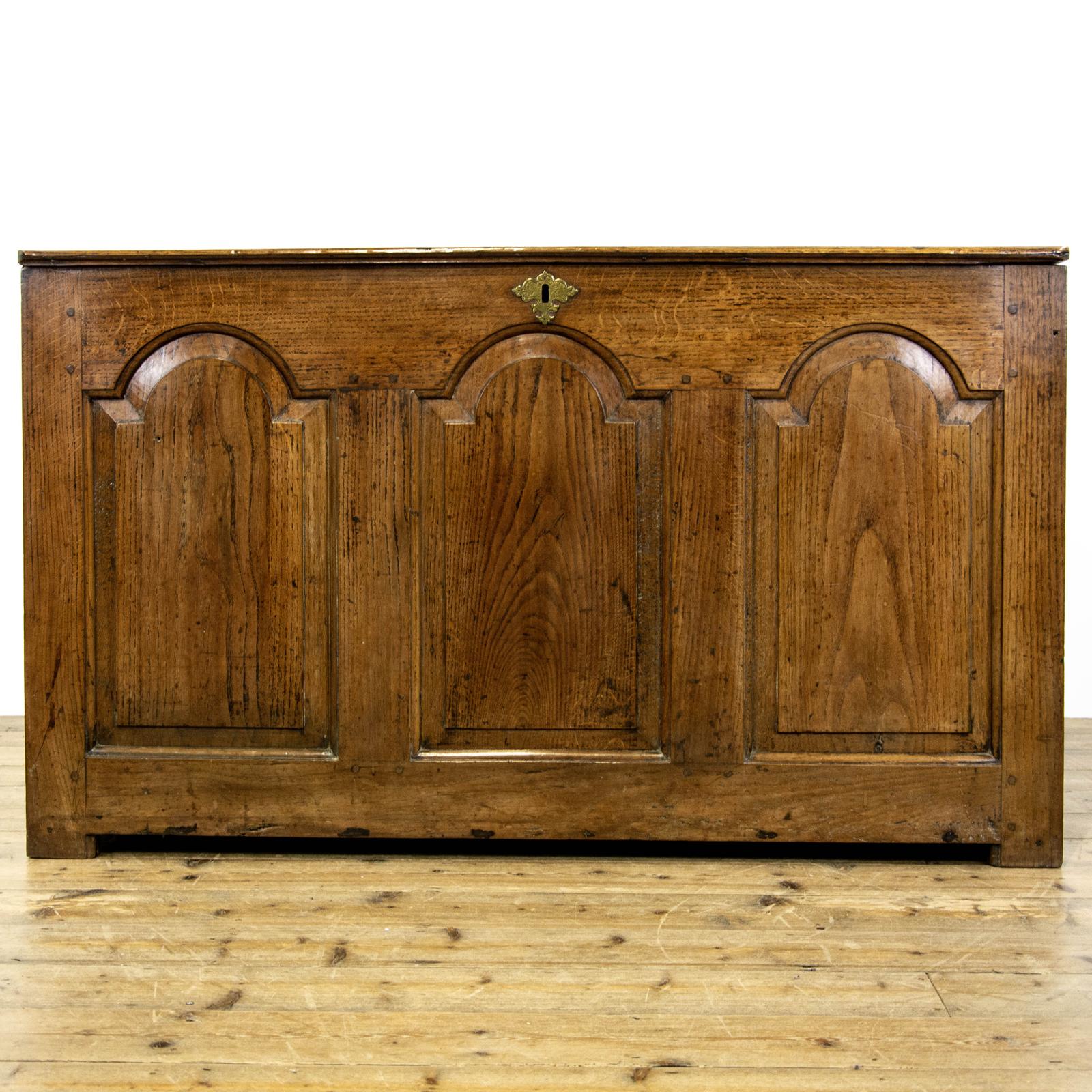 Antique 18th Century Welsh Oak Panelled Coffer (1 of 11)