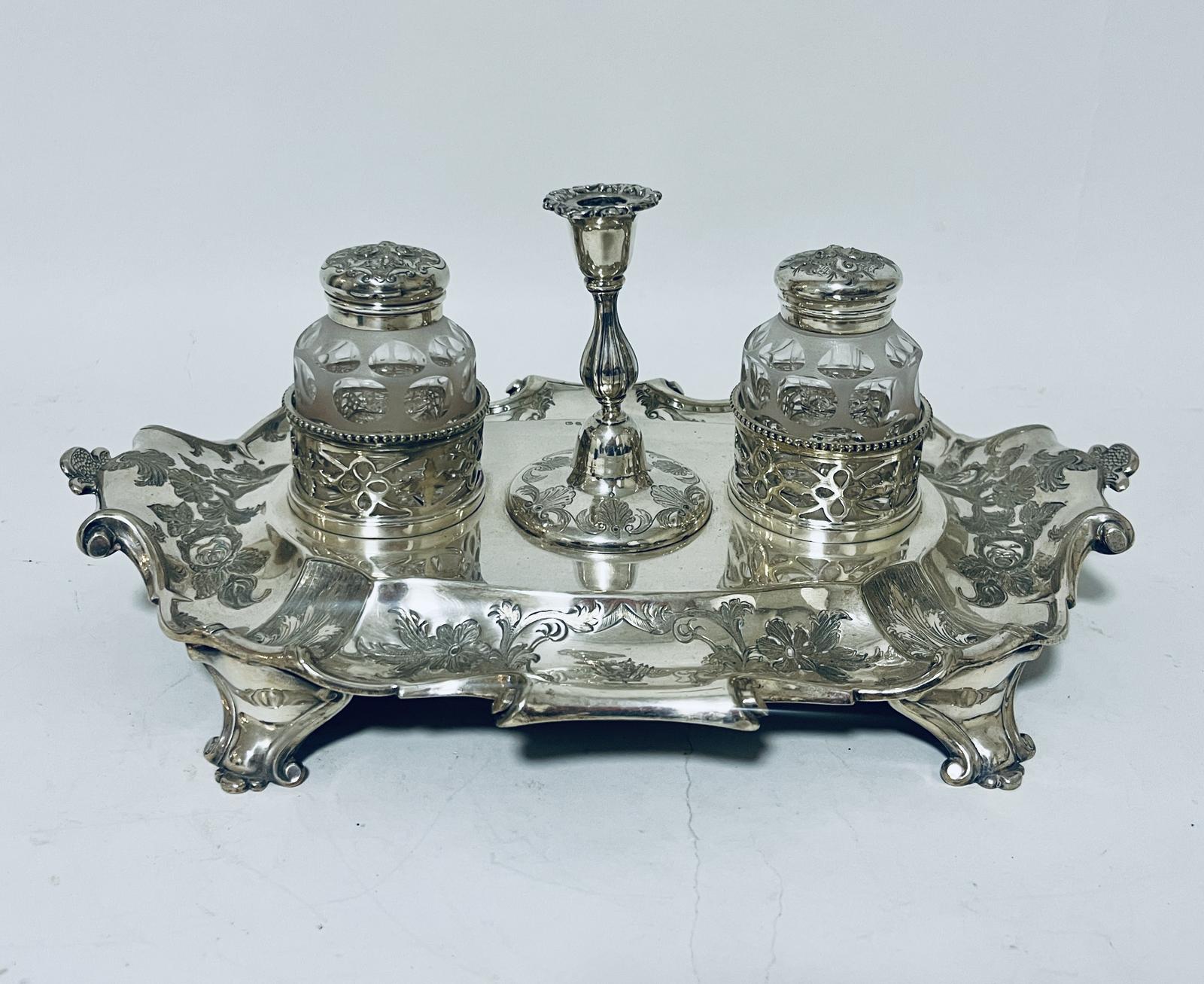 Victorian Silver Plated Desk Stand (1 of 21)