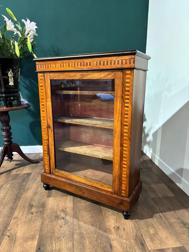 Victorian Inlaid Mahogany and Walnut Side Cabinet (1 of 15)