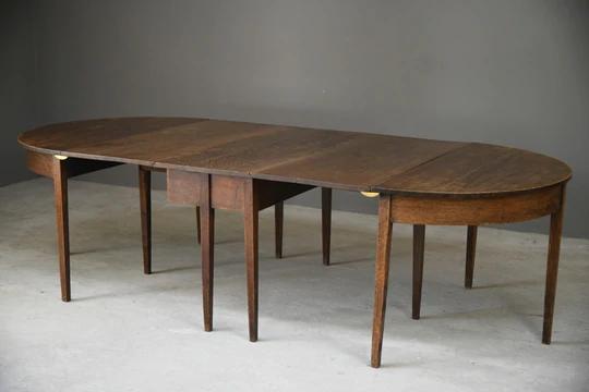Large Georgian Oak D End Dining Table (1 of 13) Large Georgian Oak D End Dining Table (1 of 13)