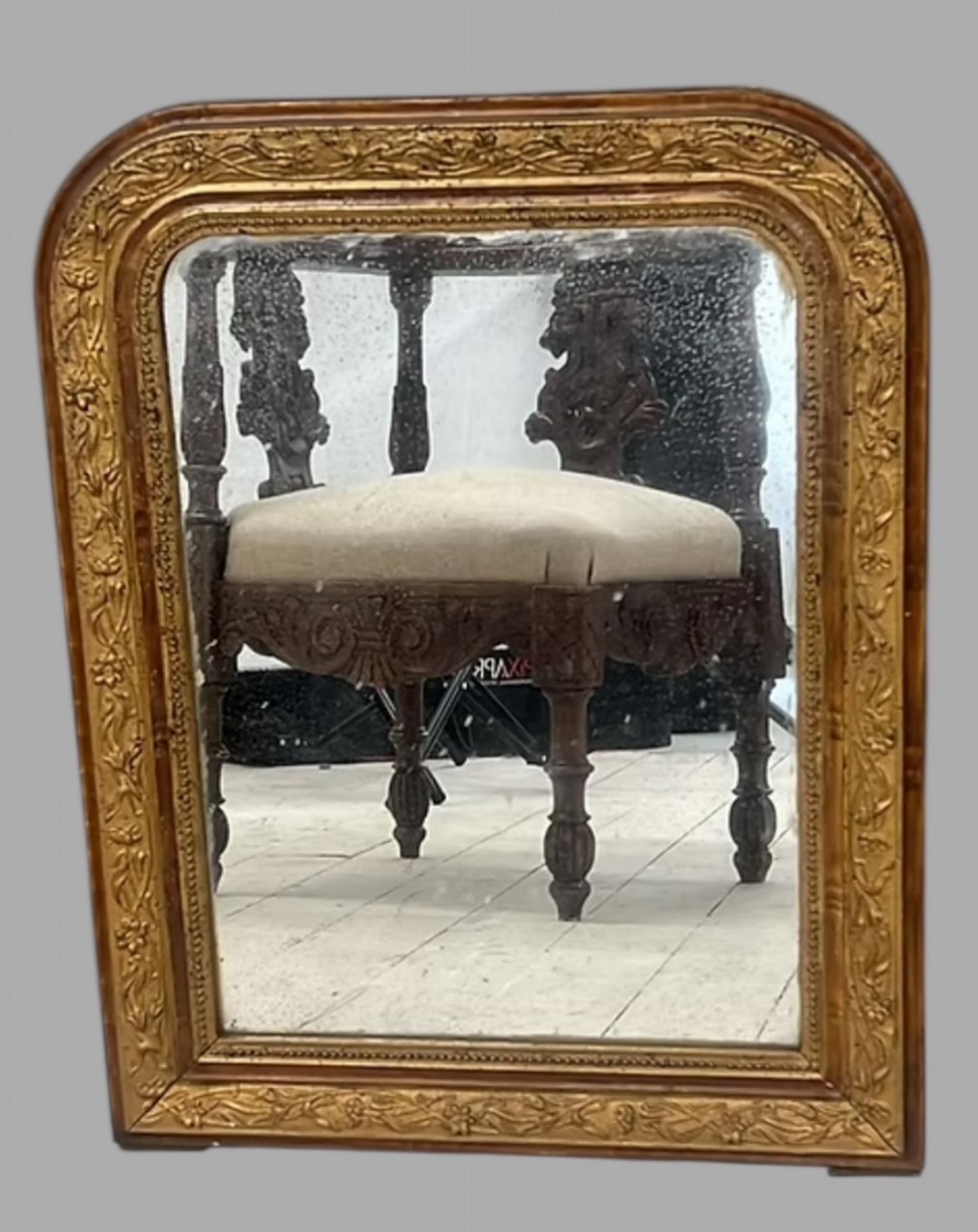 Charming 19th Century French Walnut & Gilt Mirror (1 of 4) Charming 19th Century French Walnut & Gilt Mirror (1 of 4)