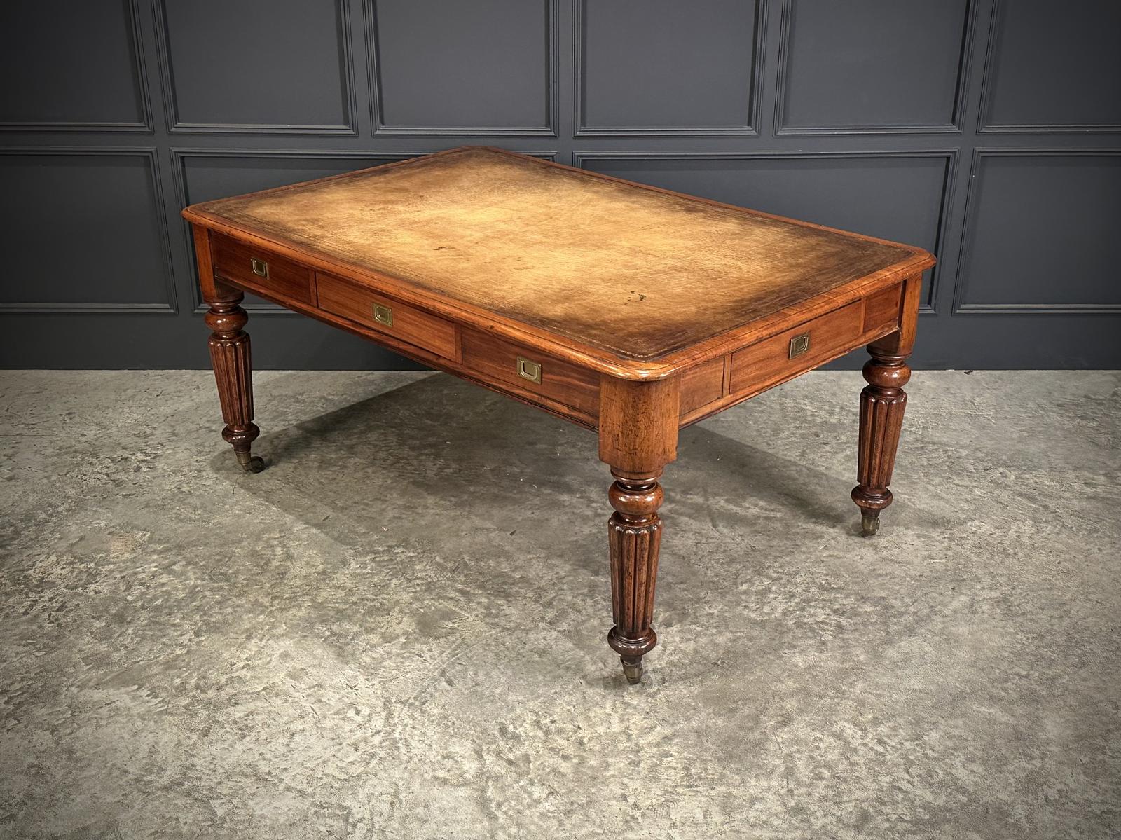 Large Victorian Mahogany Partners Writing Table (1 of 15) Large Victorian Mahogany Partners Writing Table (1 of 15)
