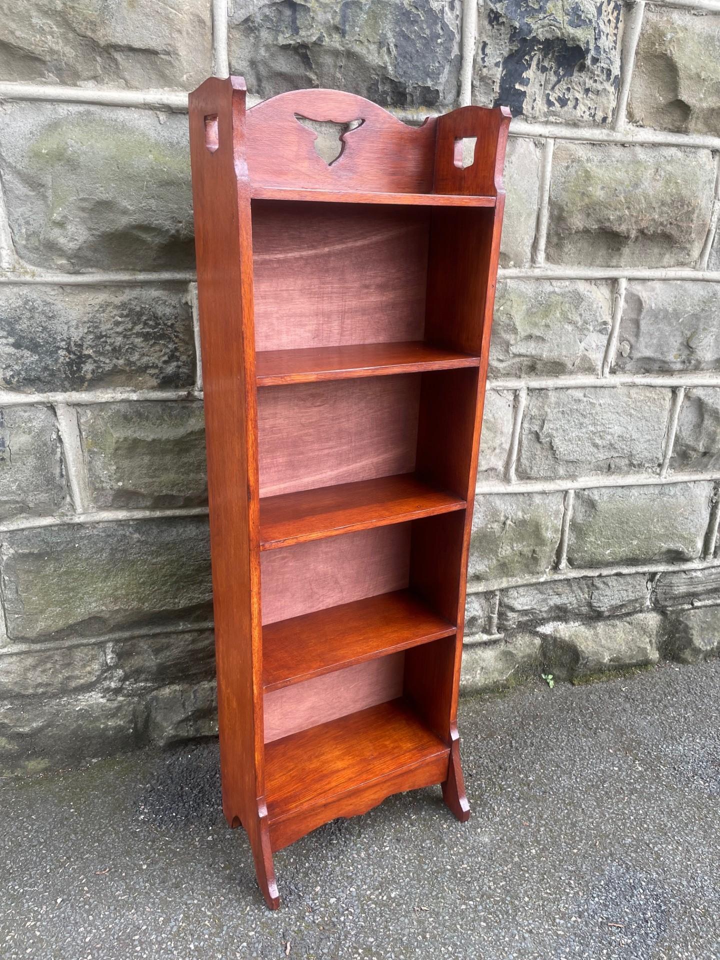 Arts & Crafts Slim Oak Open Bookcase Bookshelf (1 of 10) Arts & Crafts Slim Oak Open Bookcase Bookshelf (1 of 10)