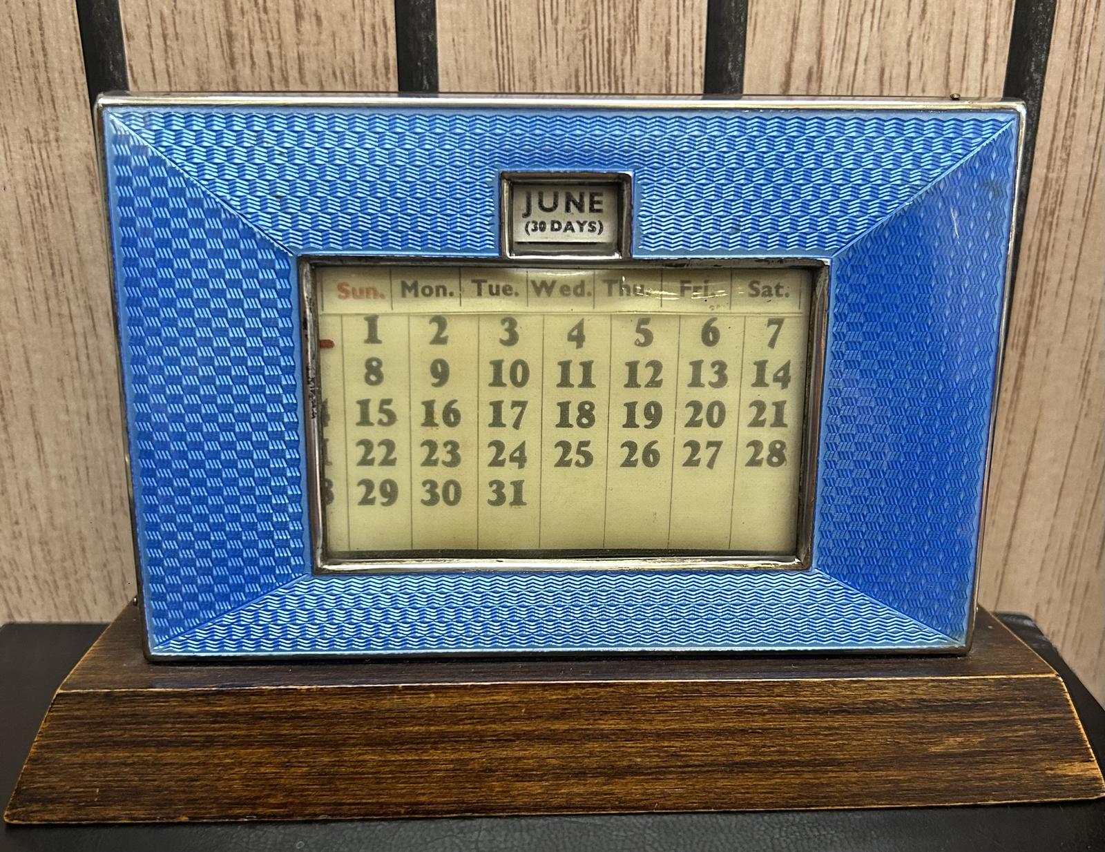 Silver & Enamel Desk Calendar (1 of 4)