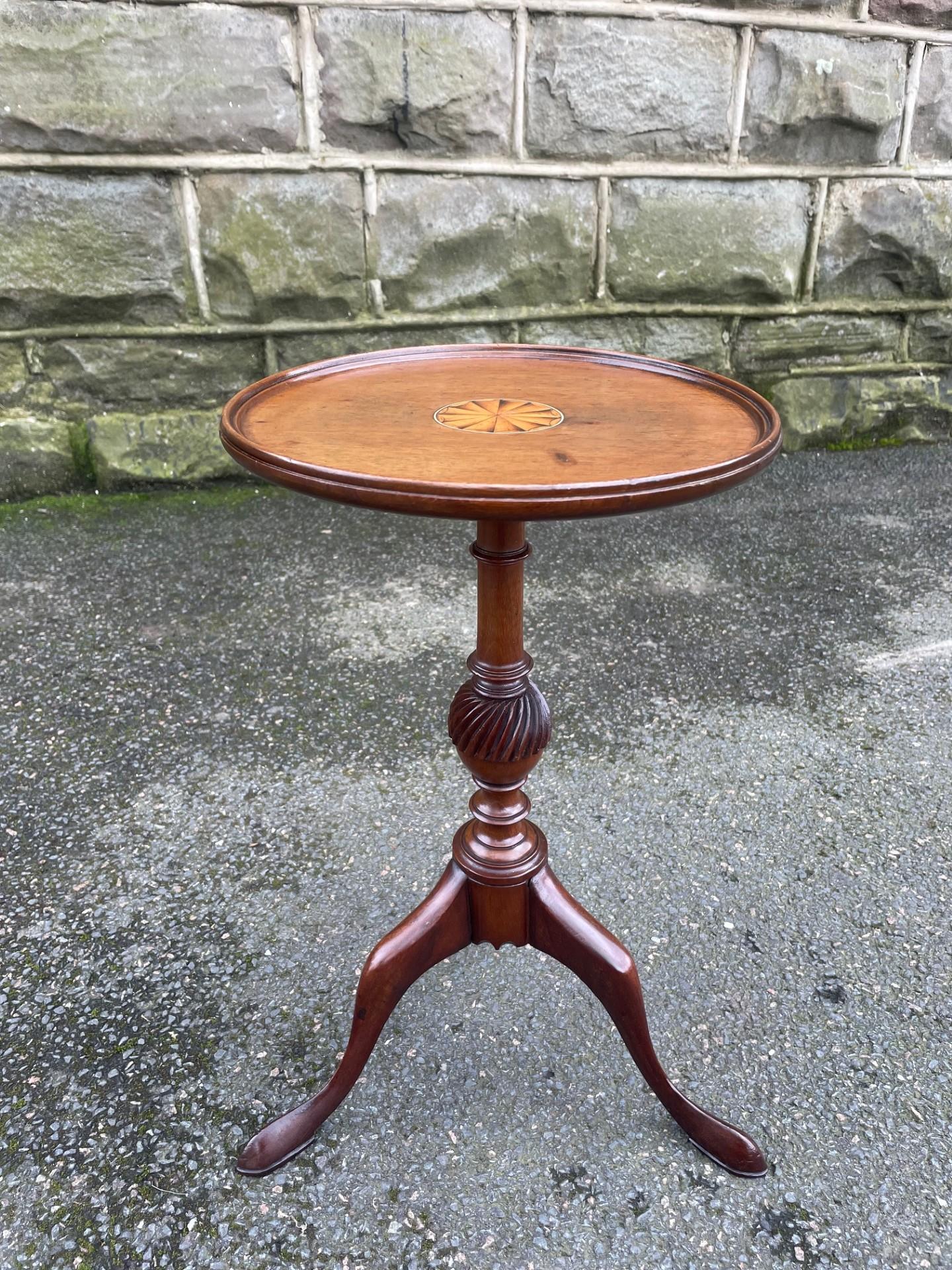 Antique Inlaid Mahogany Tripod Wine Table Coffee Table (1 of 6) Antique Inlaid Mahogany Tripod Wine Table Coffee Table (1 of 6)